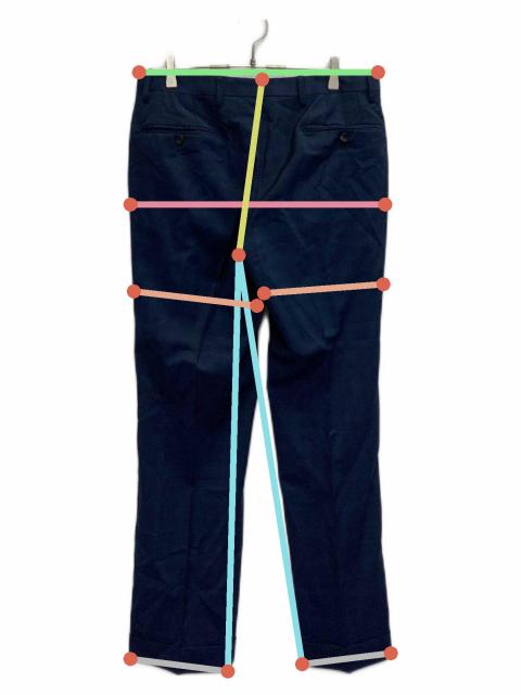 中古・古着通販】CARUSO (カルーゾ) ウールスラックス ネイビー サイズ
