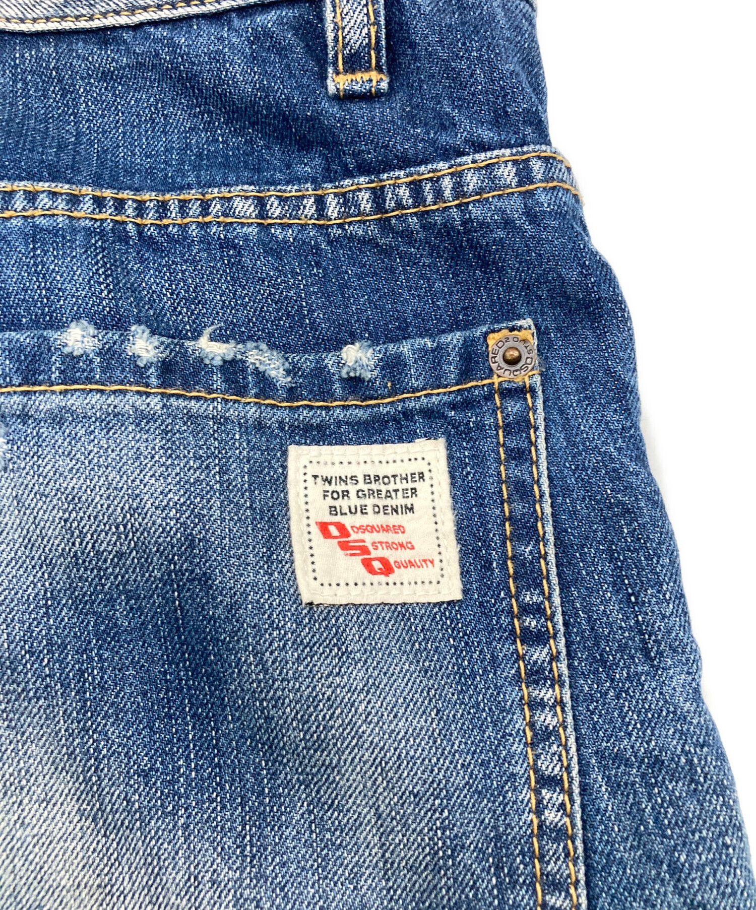【DSQUARED2】ディースクエアード 立体ポケットクロップドロングパンツ 中古・古着通販】DSQUARED2 (ディースクエアード) クロップドデニム