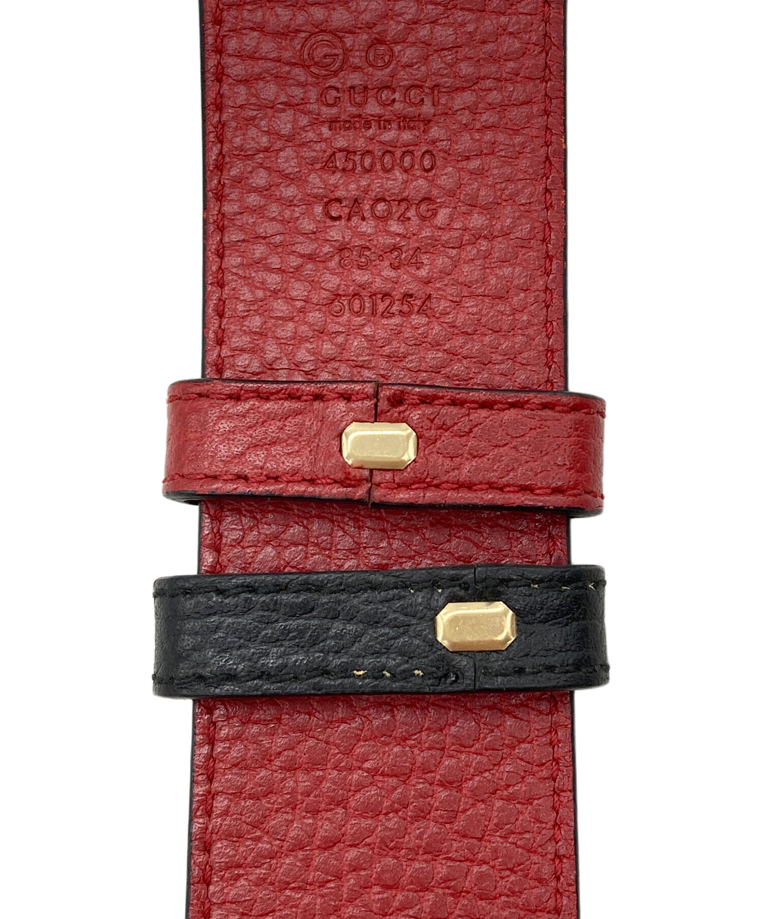 中古・古着通販】GUCCI (グッチ) GGロゴリバーシブルベルト レッド