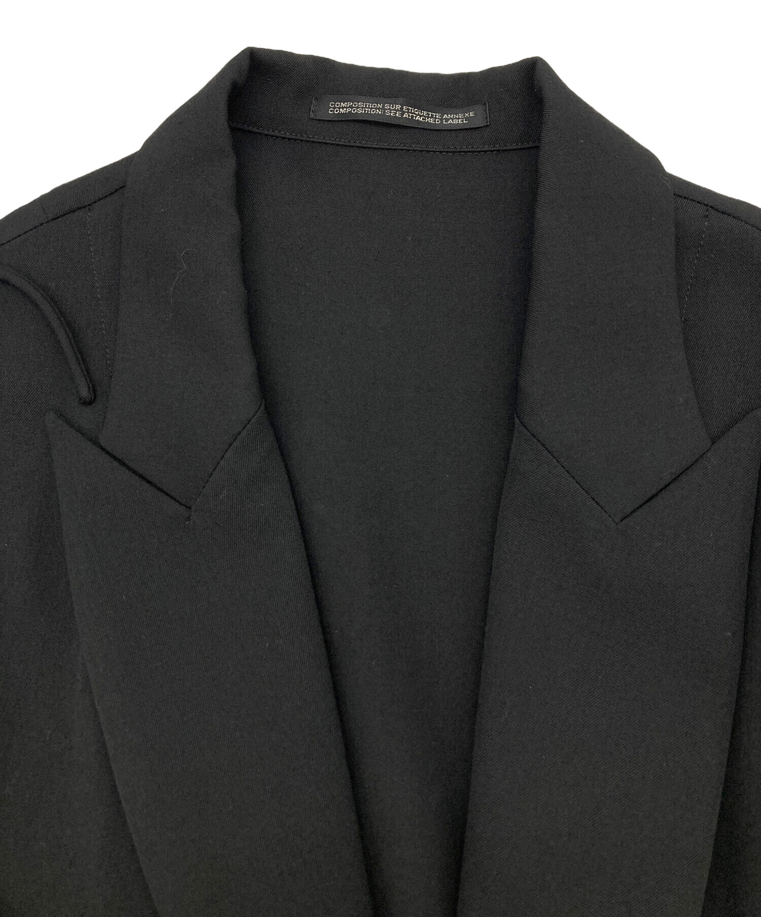 s*o様 Yohji Yamamoto noirテーラードジャケット ブラック 中古・古着通販】yohji yamamoto+noir (ヨウジヤマモトプリュス