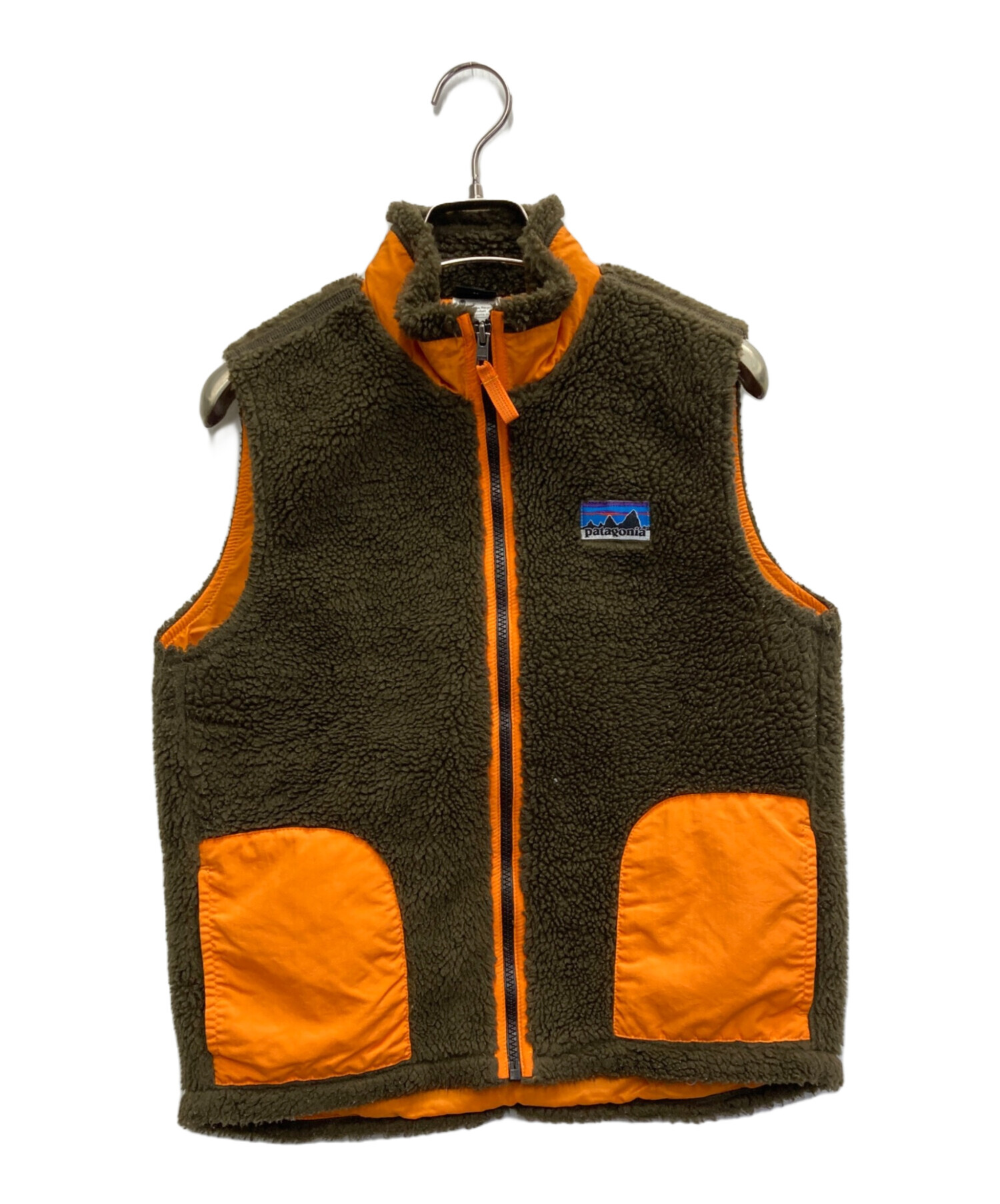 patagonia フリースベスト ブラウン・オレンジ 中古・古着通販】Patagonia (パタゴニア) フリースベスト ブラウン