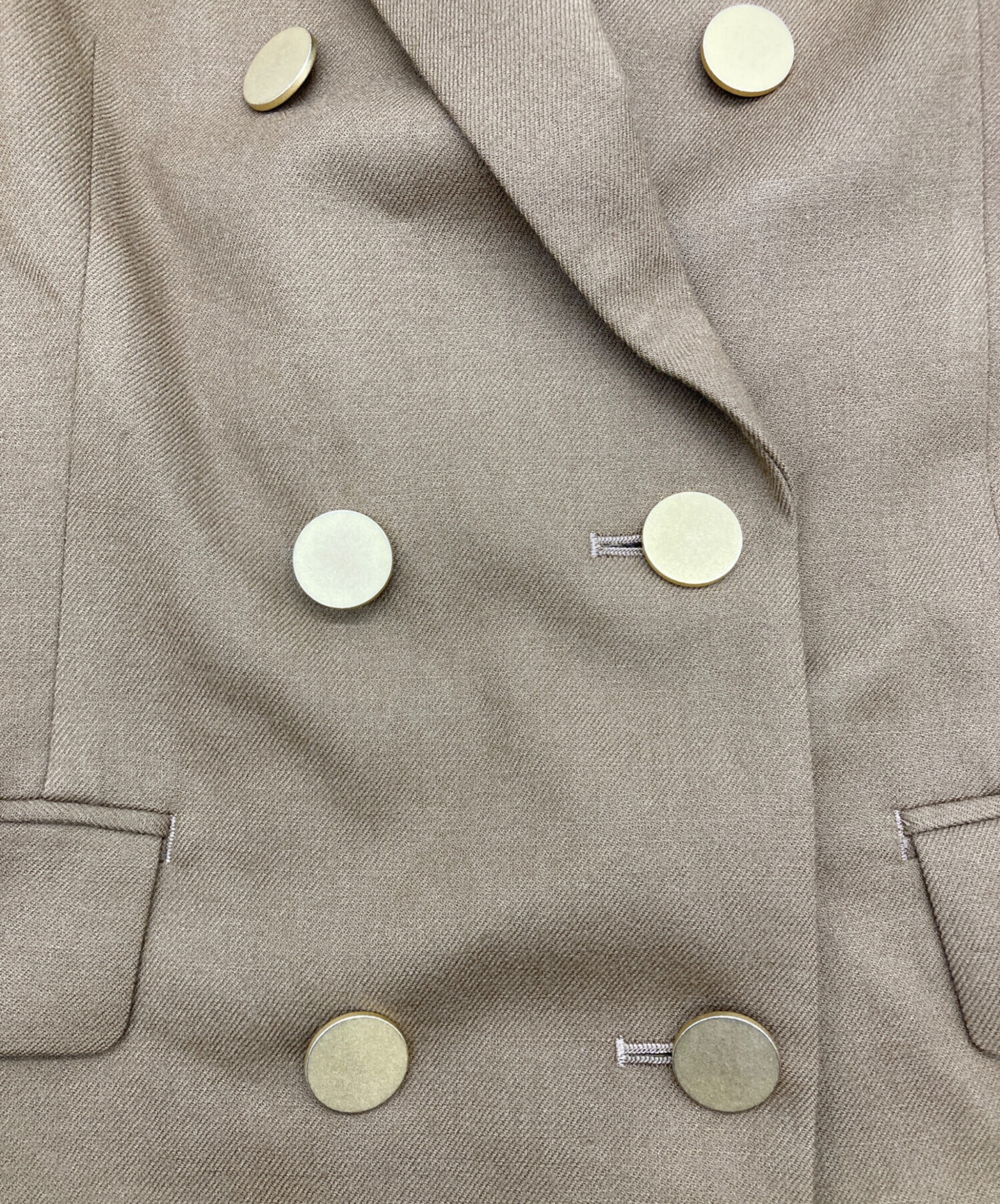 中古・古着通販】ANAYI (アナイ) 金釦ダブルジャケット ブラウン