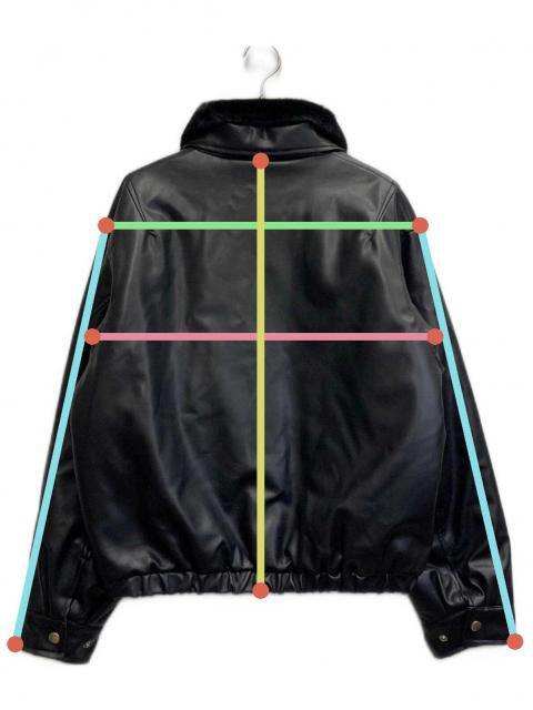 中古・古着通販】HARE (ハレ) フェイクレザーブルゾン ブラック サイズ