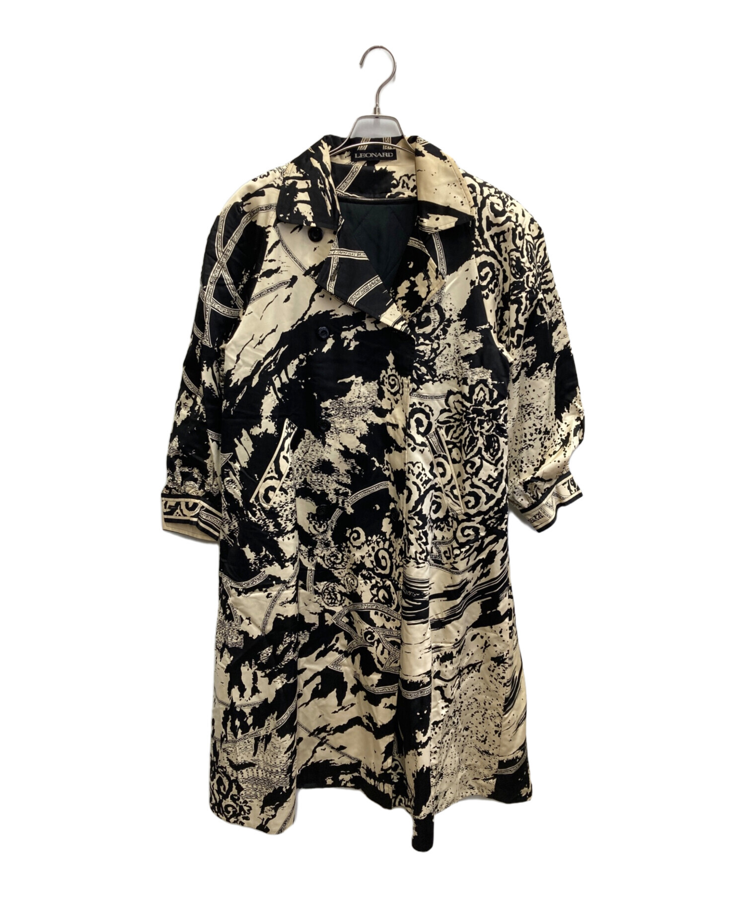 中古・古着通販】LEONARD (レオナール) 総柄コート ベージュ サイズ