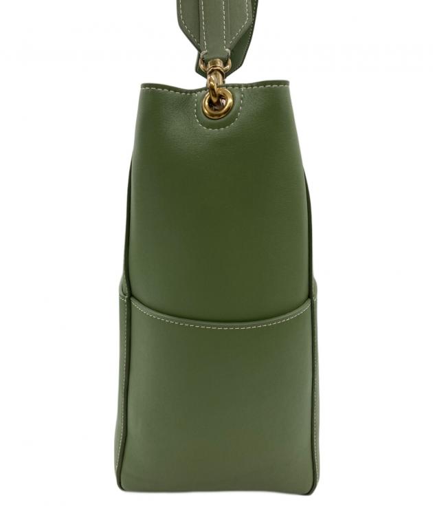 中古・古着通販】CELINE (セリーヌ) レザーショルダーバッグ グリーン