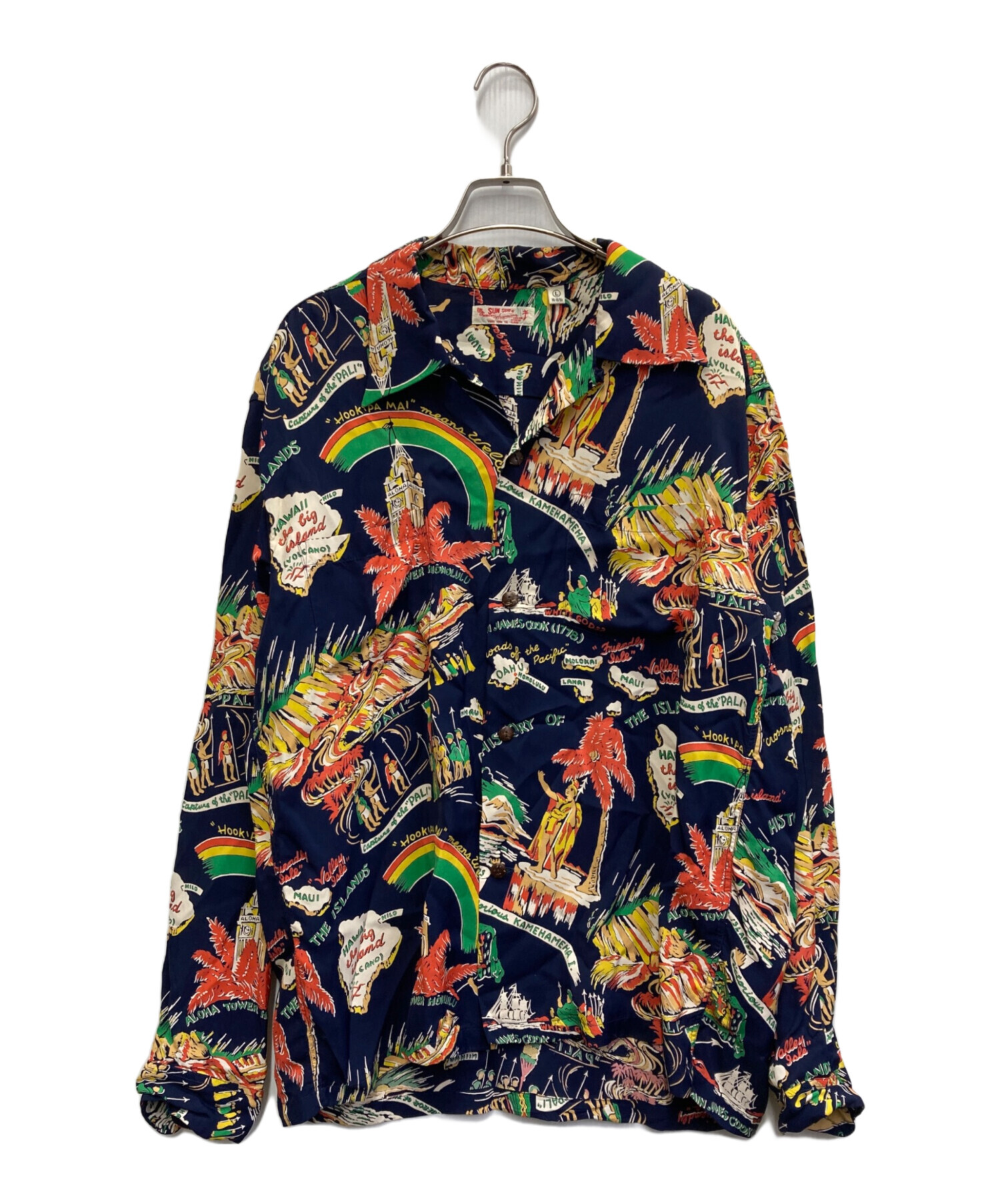 サブ@古着販売 men's 中古・古着通販】Sun Surf (サンサーフ) L/S RAYON HAWAIIAN SHIRT