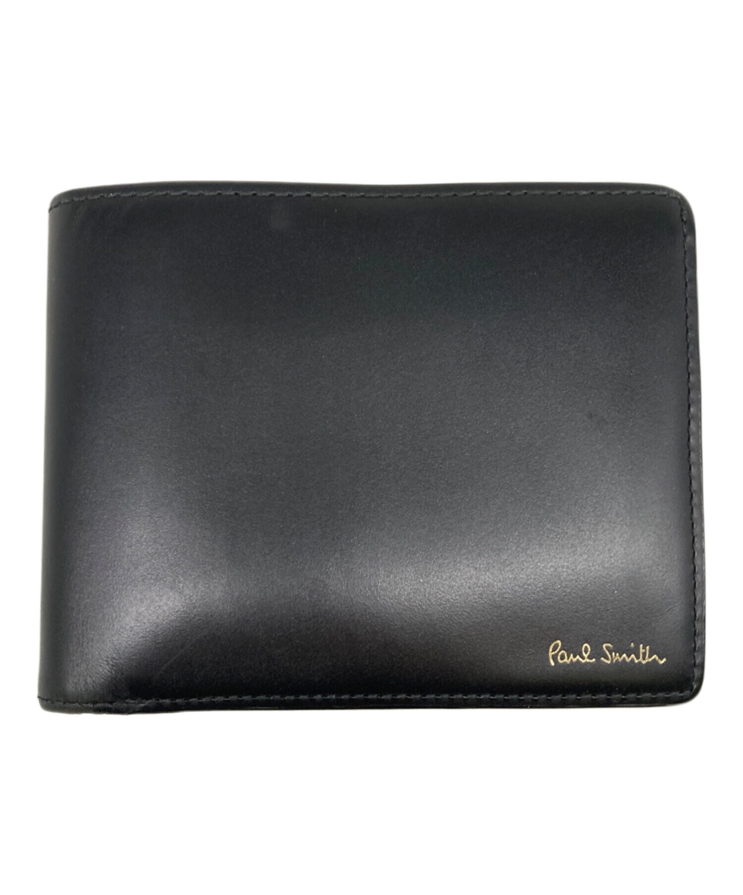 Paul Smith 二つ折り財布　レザーリュクスシャイン　ブラック　販売終了品 中古・古着通販】Paul Smith (ポールスミス) ミニフィルム2つ折り財布