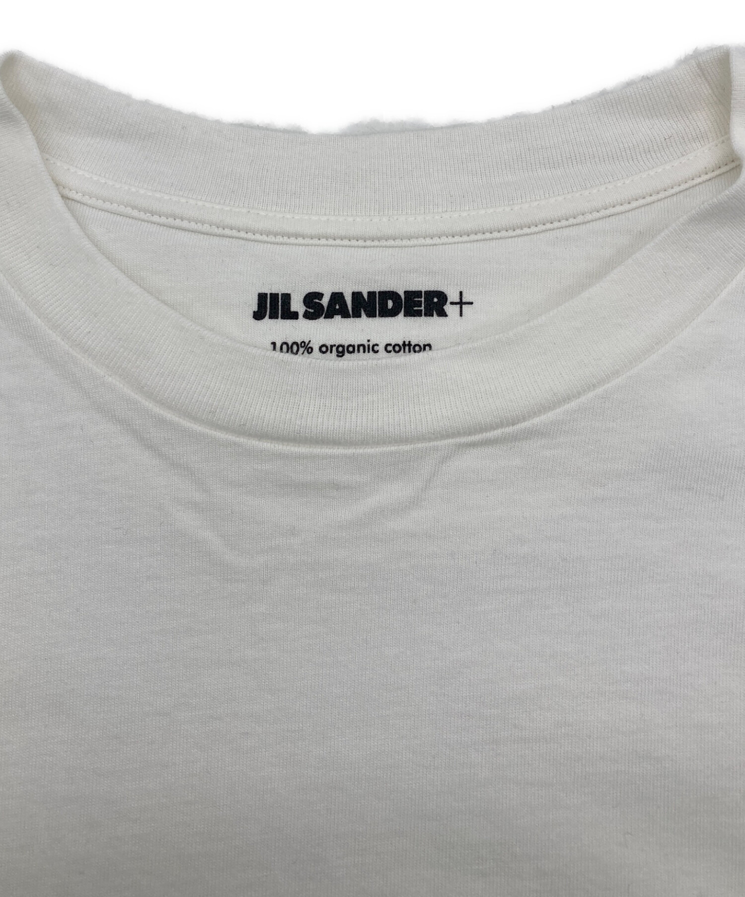 最終お値下げ一番人気Sサイズ 正規品 JIL SANDER ロゴ長袖ホワイト 中古・古着通販】JIL SANDER (ジルサンダー) ロゴパッチ ロング