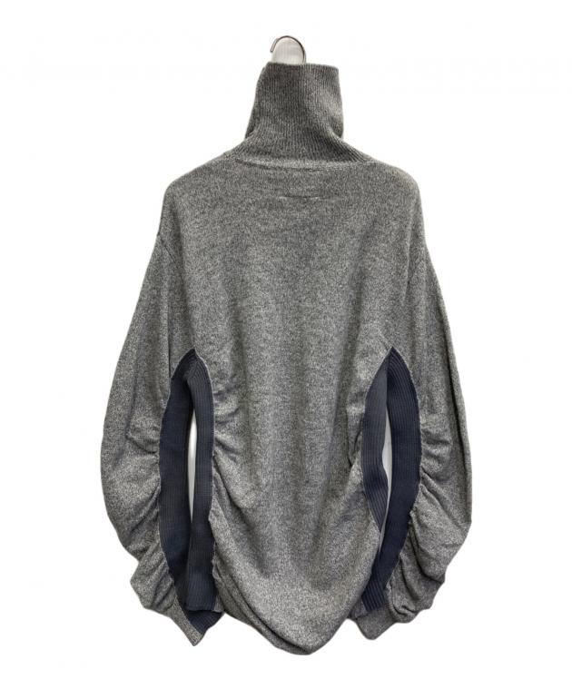 MM6 カットソー 薄手ニット カットアット 変形 グレー 中古・古着通販】MM6 Maison Margiela (エムエムシックスメゾン