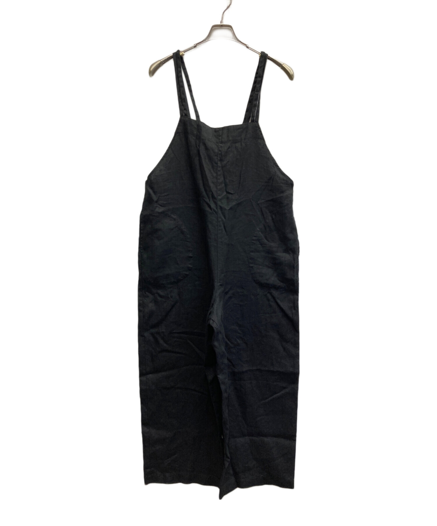 中古・古着通販】KAGURE (カグレ) リネンサロペット ブラック サイズ