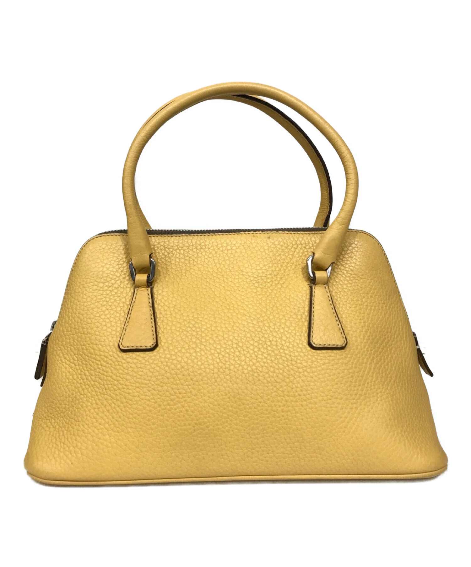 PRADA イエロー レザー ハンドバッグ 中古・古着通販】PRADA (プラダ) ハンドバッグ イエロー｜ブランド