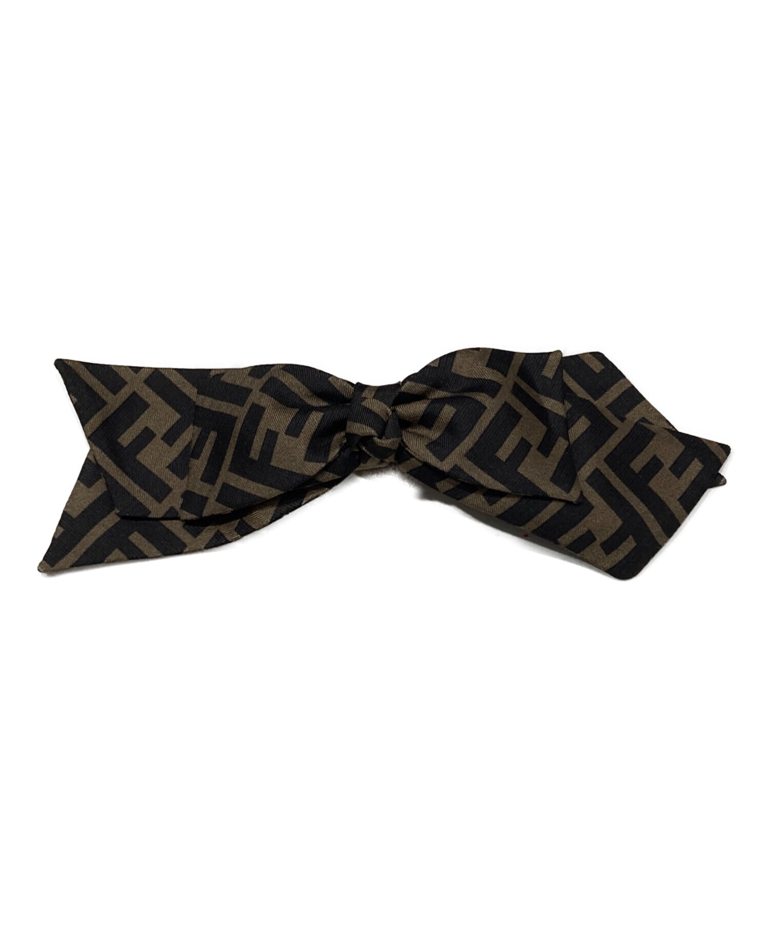 FENDI★バレッタリボン 中古・古着通販】FENDI (フェンディ) FFヘアリボンバレッタ ブラウン