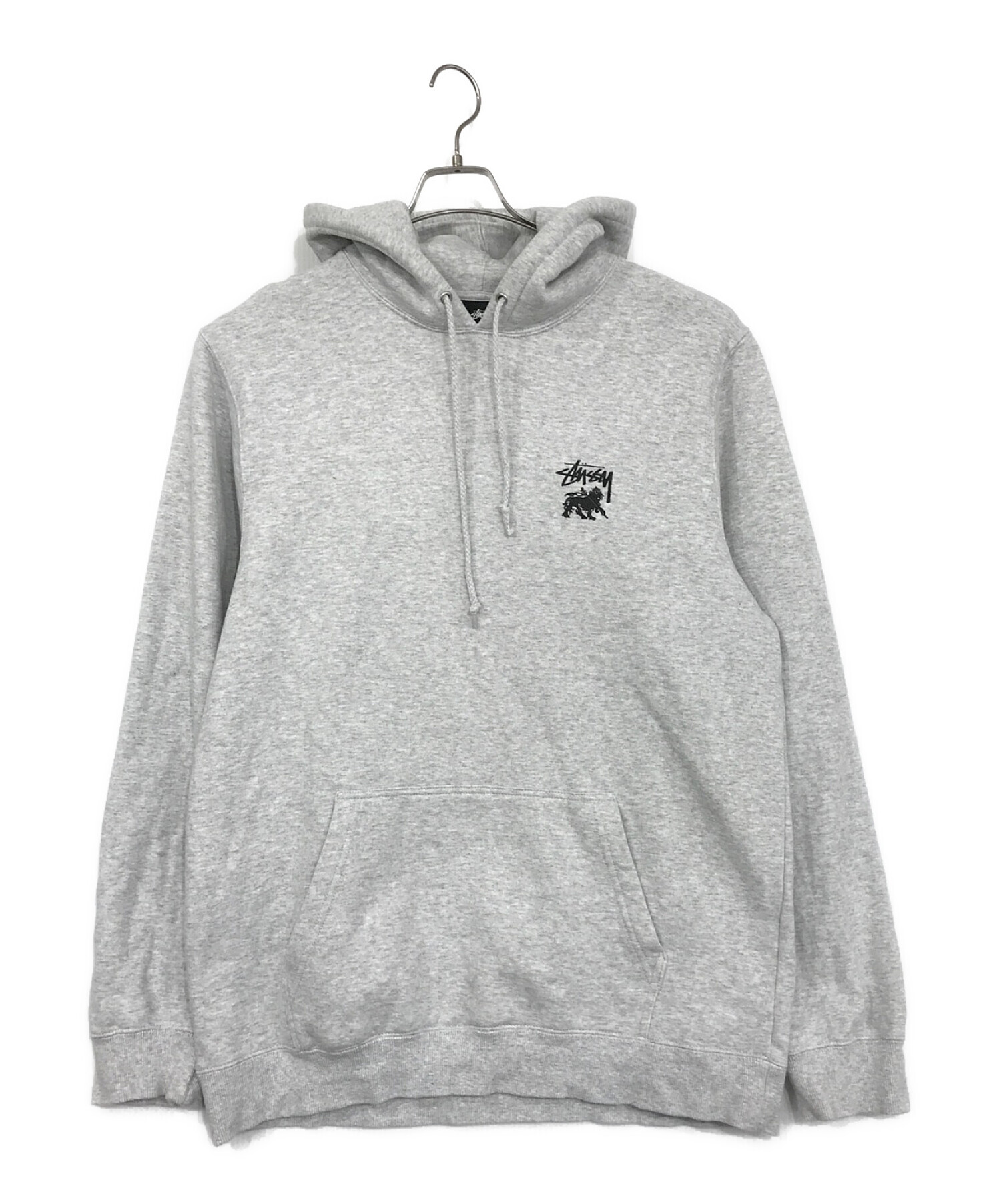中古・古着通販】stussy (ステューシー) プルオーバーパーカー グレー 