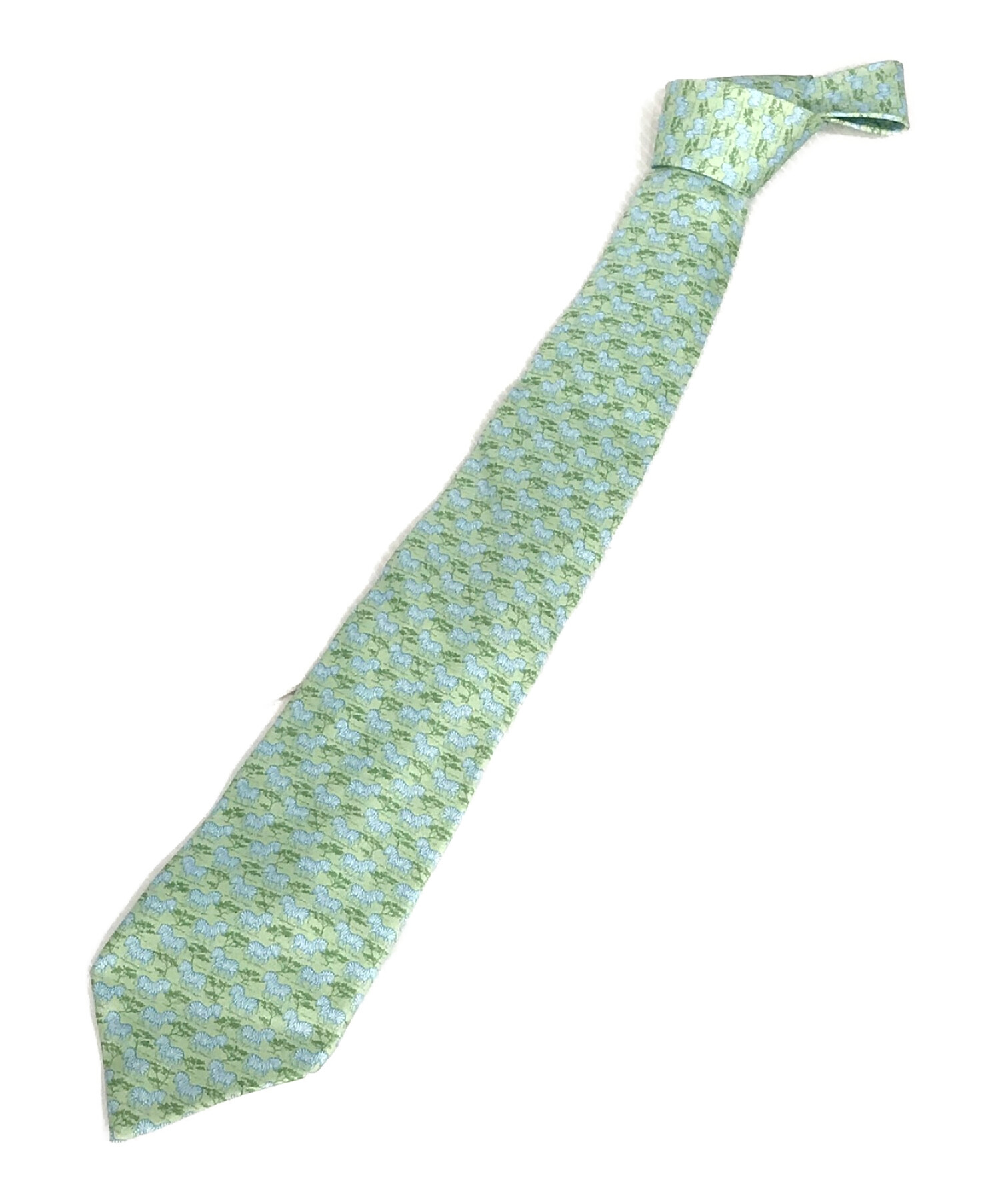 HERMES 総柄 ネクタイ ディープグリーン 新品未使用 タグ付き 中古・古着通販】HERMES (エルメス) ネクタイ グリーン サイズ:表記