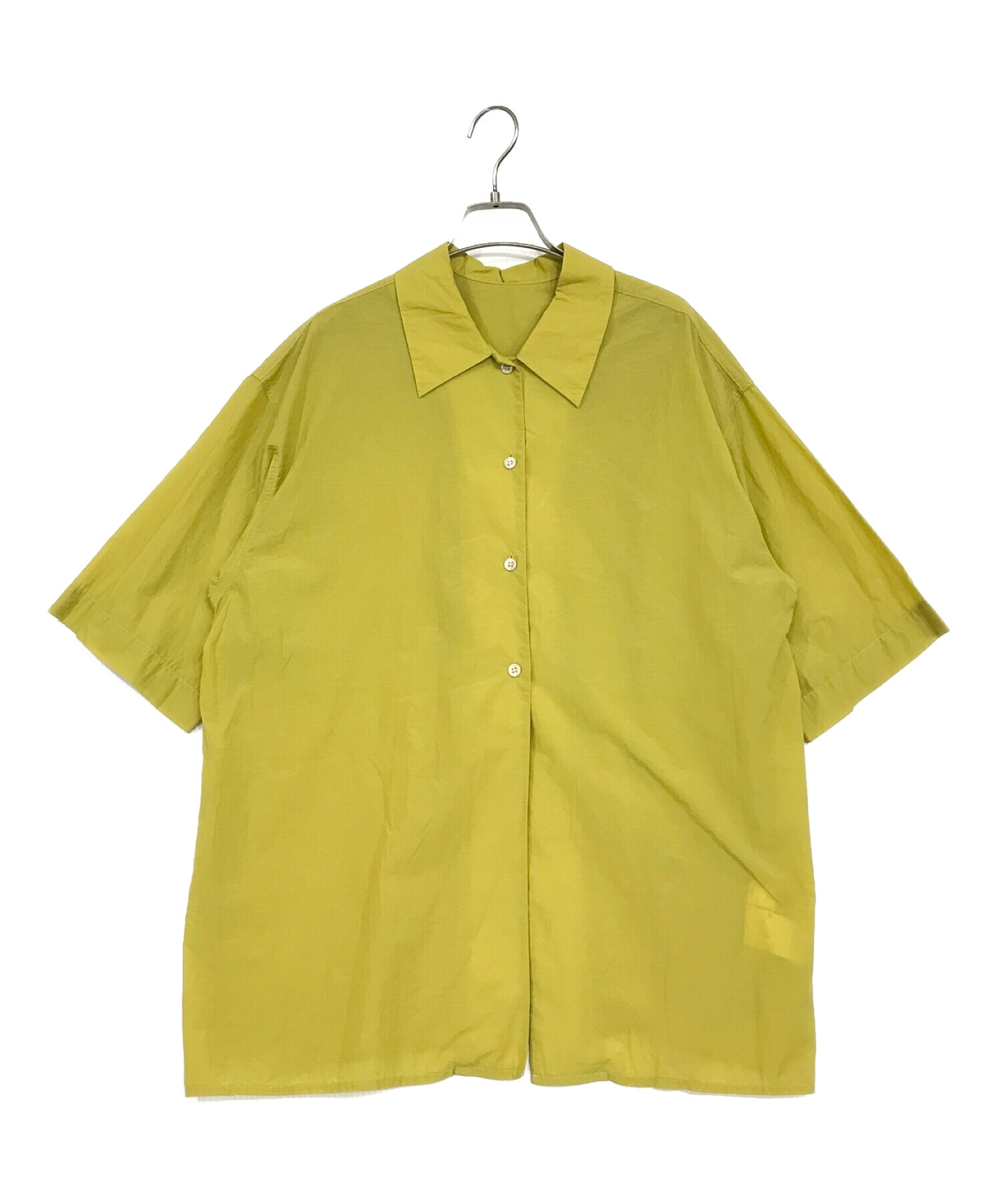 中古・古着通販】MANOF (マノフ) BASIC SHEER TOPS イエロー サイズ 
