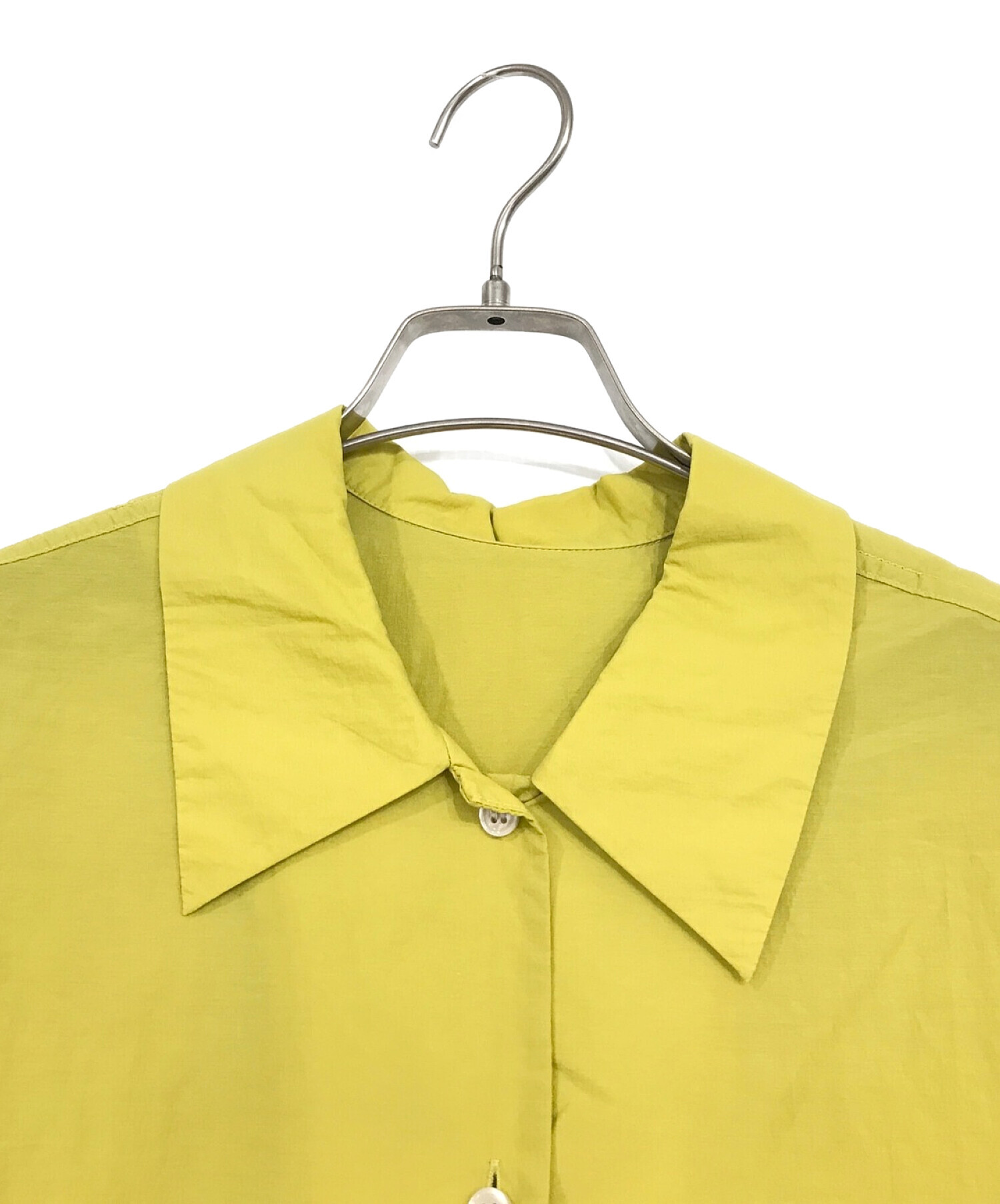 中古・古着通販】MANOF (マノフ) BASIC SHEER TOPS イエロー サイズ 