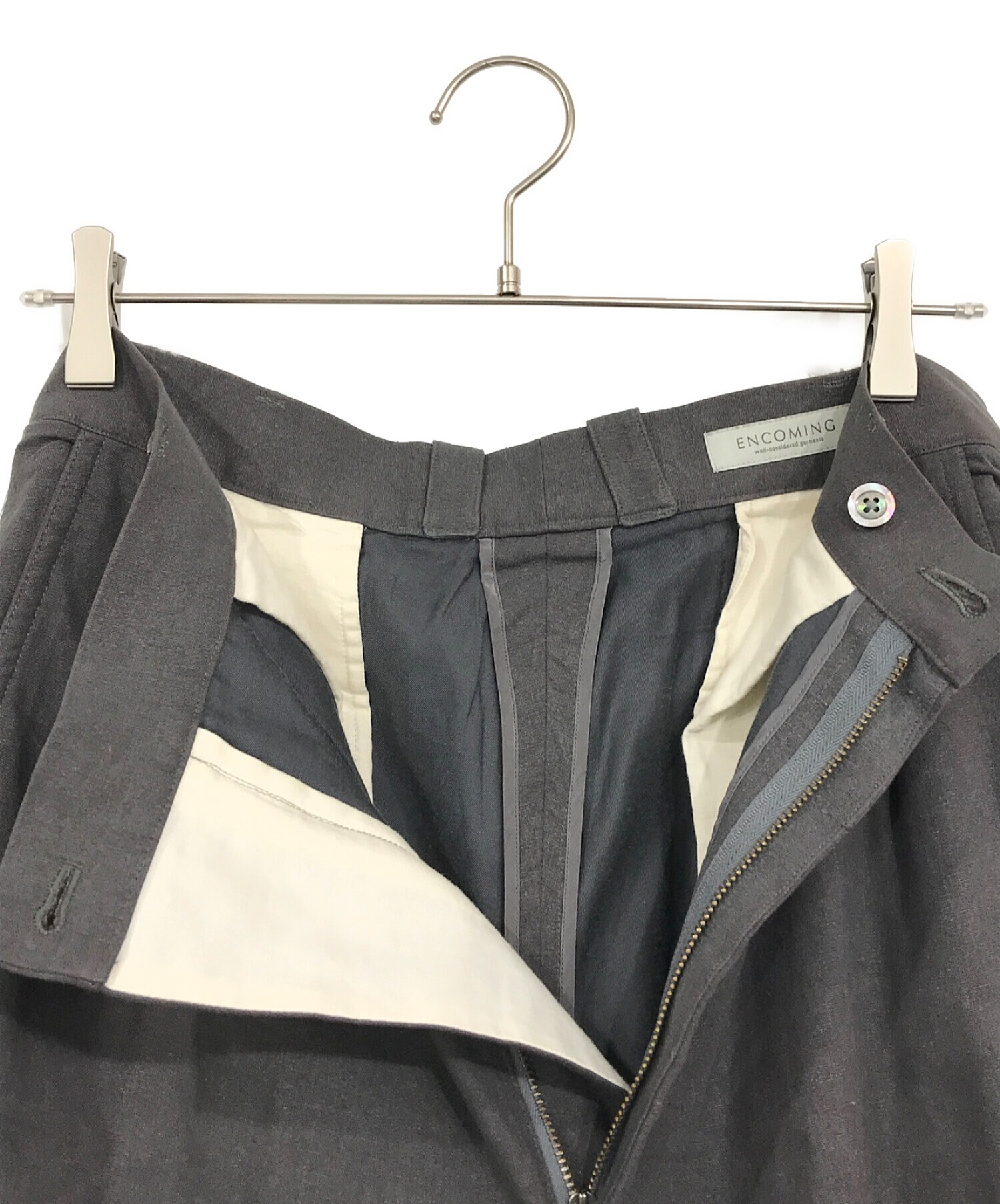 中古・古着通販】ENCOMING (インカミング) ワイド2タックパンツ グレー