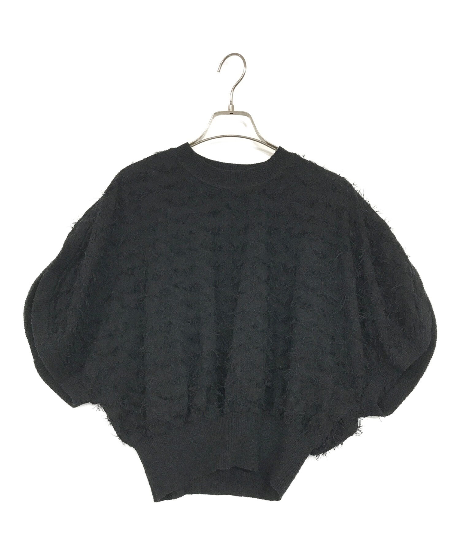 中古・古着通販】CLANE (クラネ) FRINGE ARCH SLEEVE KNIT TOPS
