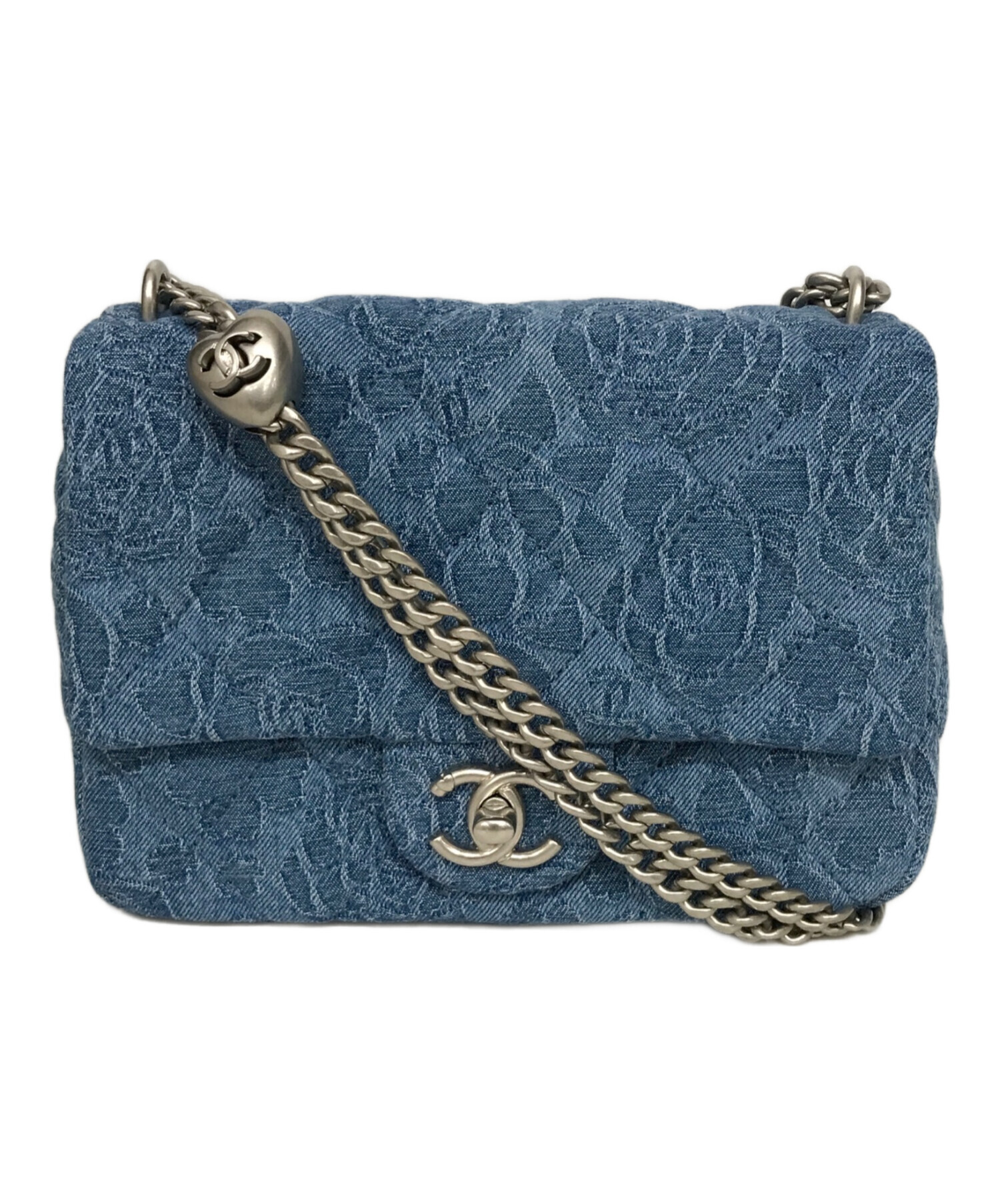 CHANEL マトラッセ デニム チェーン 中古・古着通販】CHANEL (シャネル) マトラッセデニムチェーン
