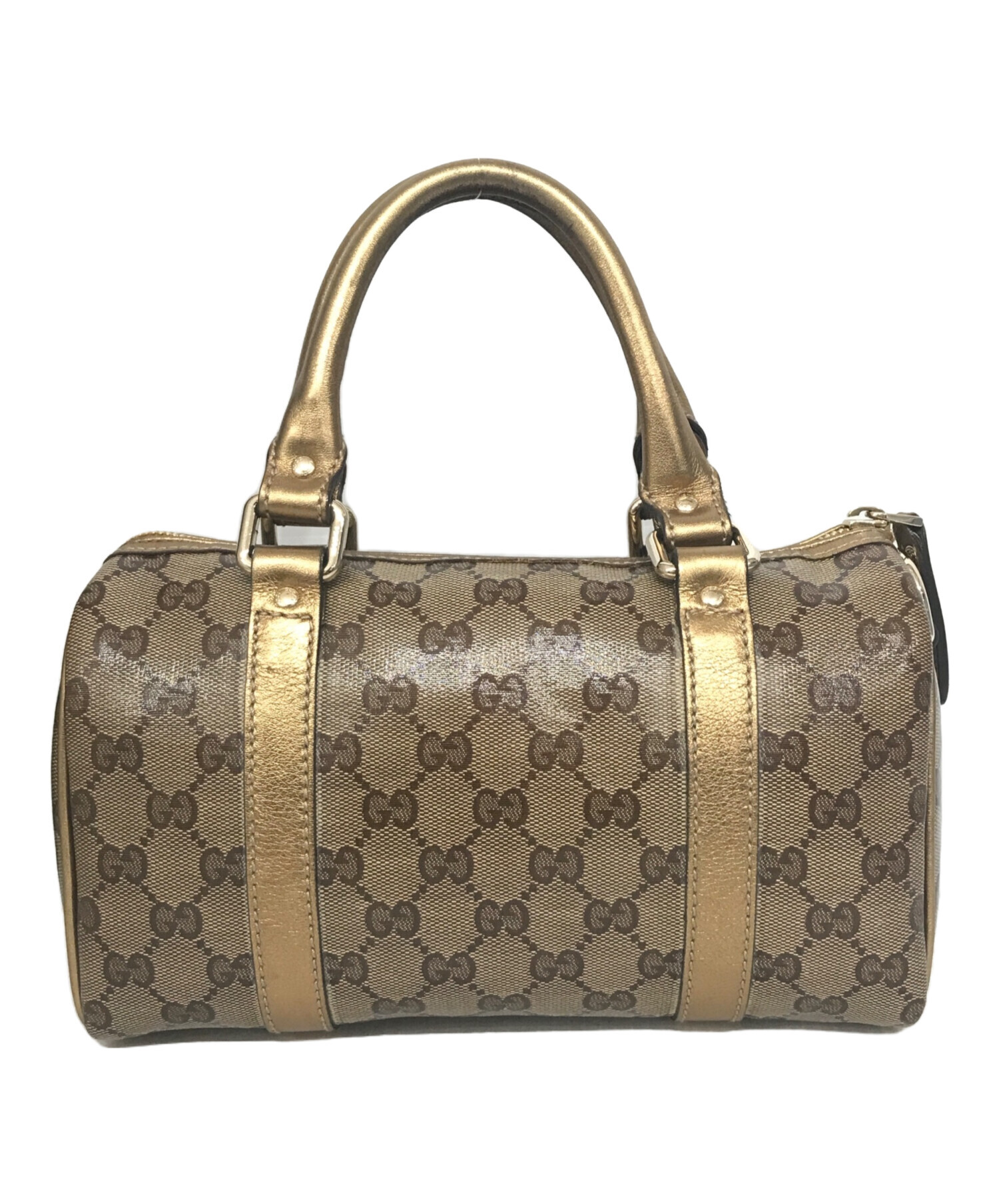 中古・古着通販】GUCCI (グッチ) GGミニボストンバッグ ゴールド