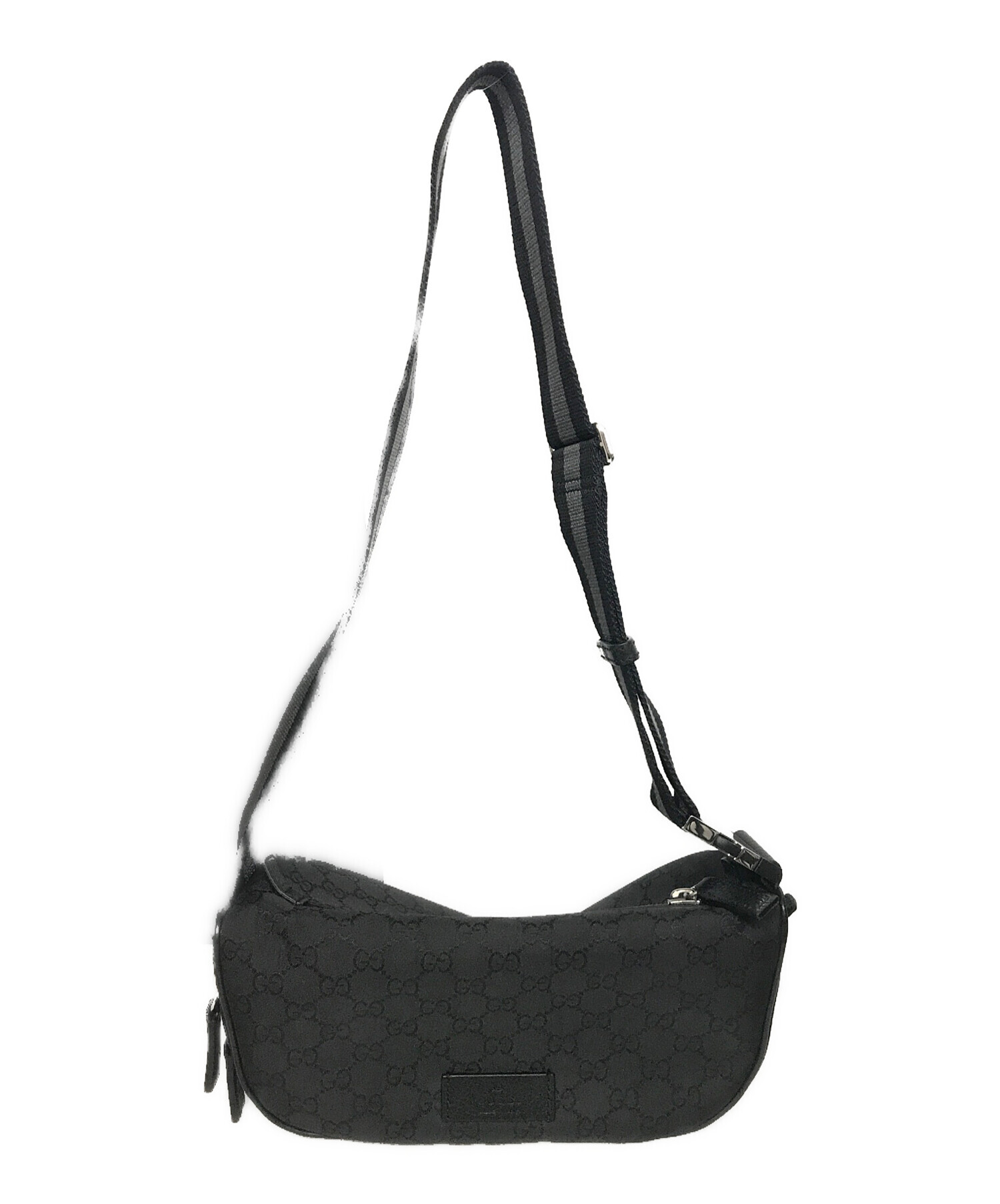 中古・古着通販】GUCCI (グッチ) GG柄ウエストバッグ ブラック