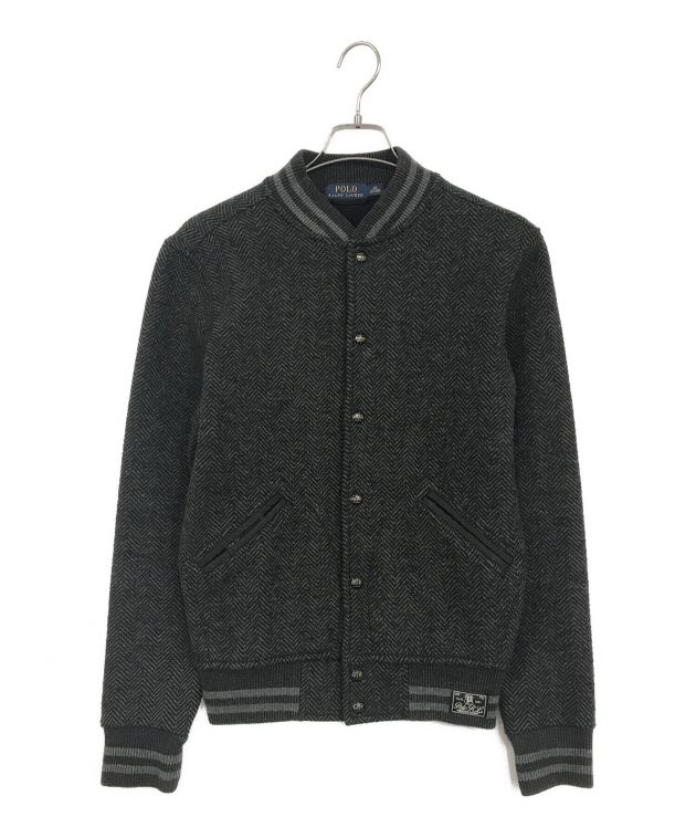 ポロ ラルフローレン 刺繍 ブルゾンジャケット グレー XL 古着 90s 古着】ポロ ラルフローレン 刺繍 ブルゾンジャケット