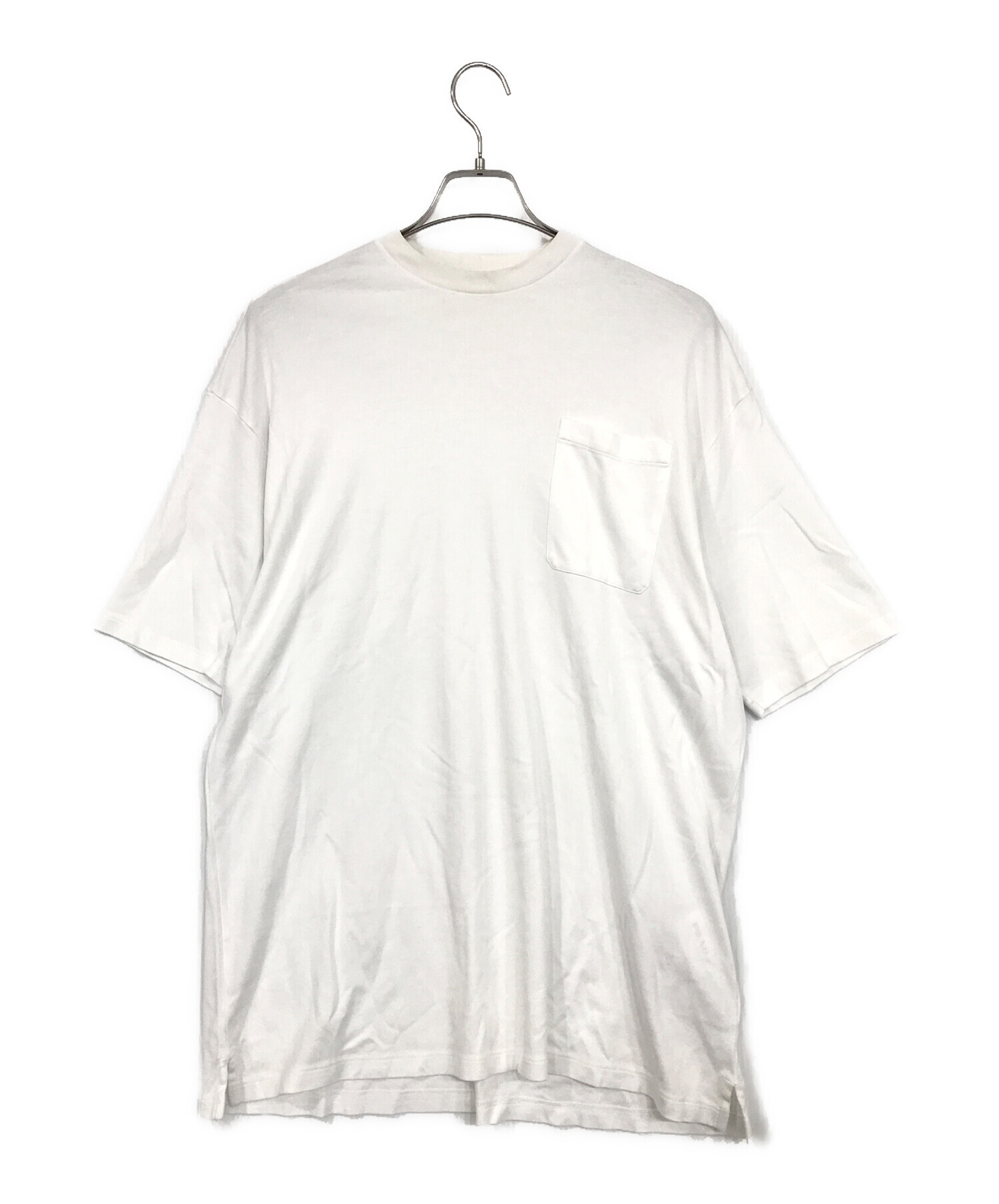 プラダ 2021SS ロゴ タグ ポケット 半袖ポロシャツ ホワイト 中古・古着通販】PRADA (プラダ) ポケットTシャツ ホワイト サイズ:XS