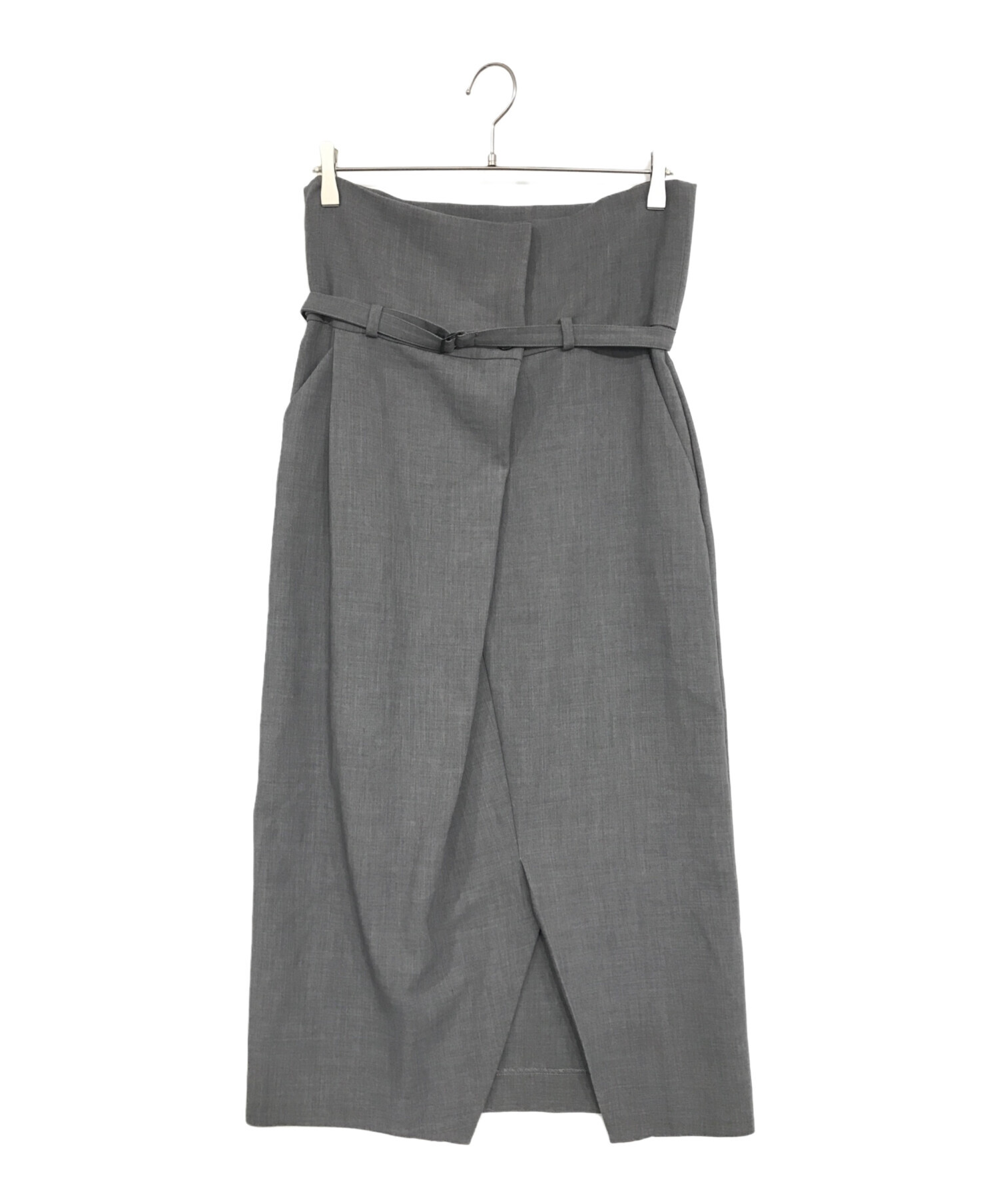 エンフォルド スカート／グレー ENFOLD エンフォルド SQUARE SKIRT