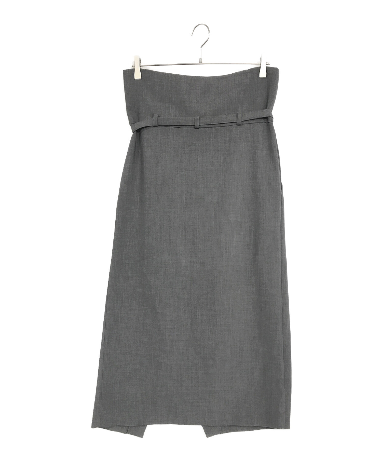 ENFOLD エンフォルド　スカート　ドレープ　未使用 中古・古着通販】ENFOLD (エンフォルド) ベルト付スカート グレー