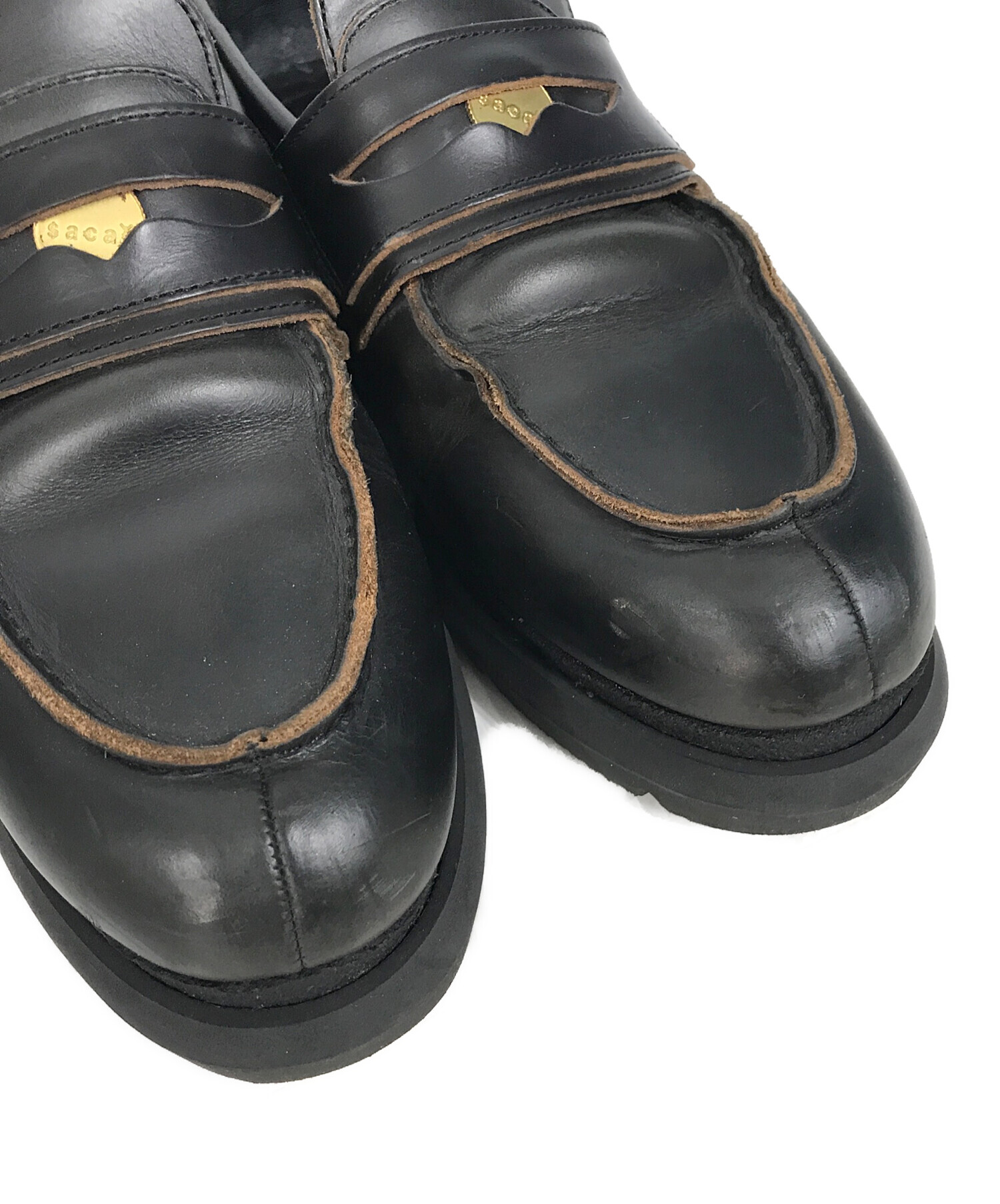中古・古着通販】sacai (サカイ) Double Loafer/ローファー ブラック