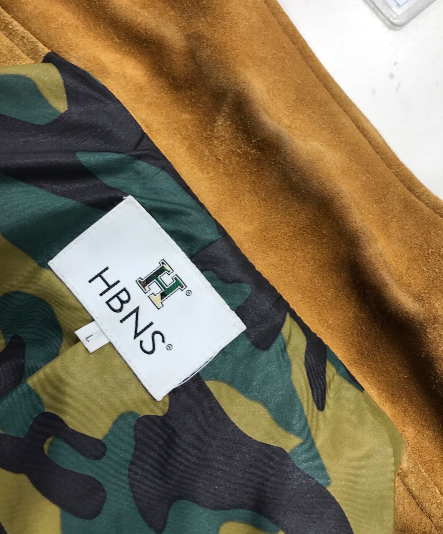 中古・古着通販】HBNS (ハバノス) スウェードレザーライダース