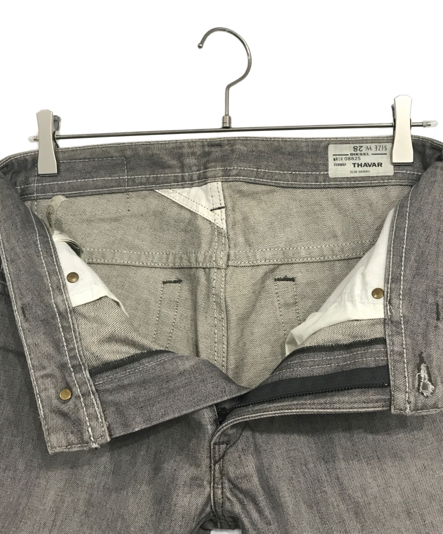 中古・古着通販】DIESEL (ディーゼル) デニムパンツ グレー サイズ:28 