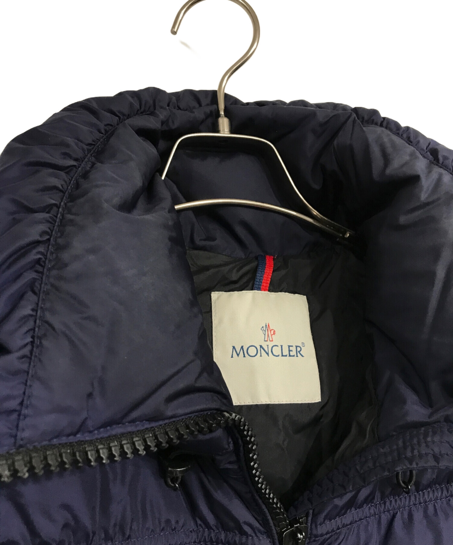 【中古】モンクレールVOUGLANSフレアダウン　サイズ0 ネイビー 中古】モンクレールVOUGLANSフレアダウンサイズ0 ネイビー