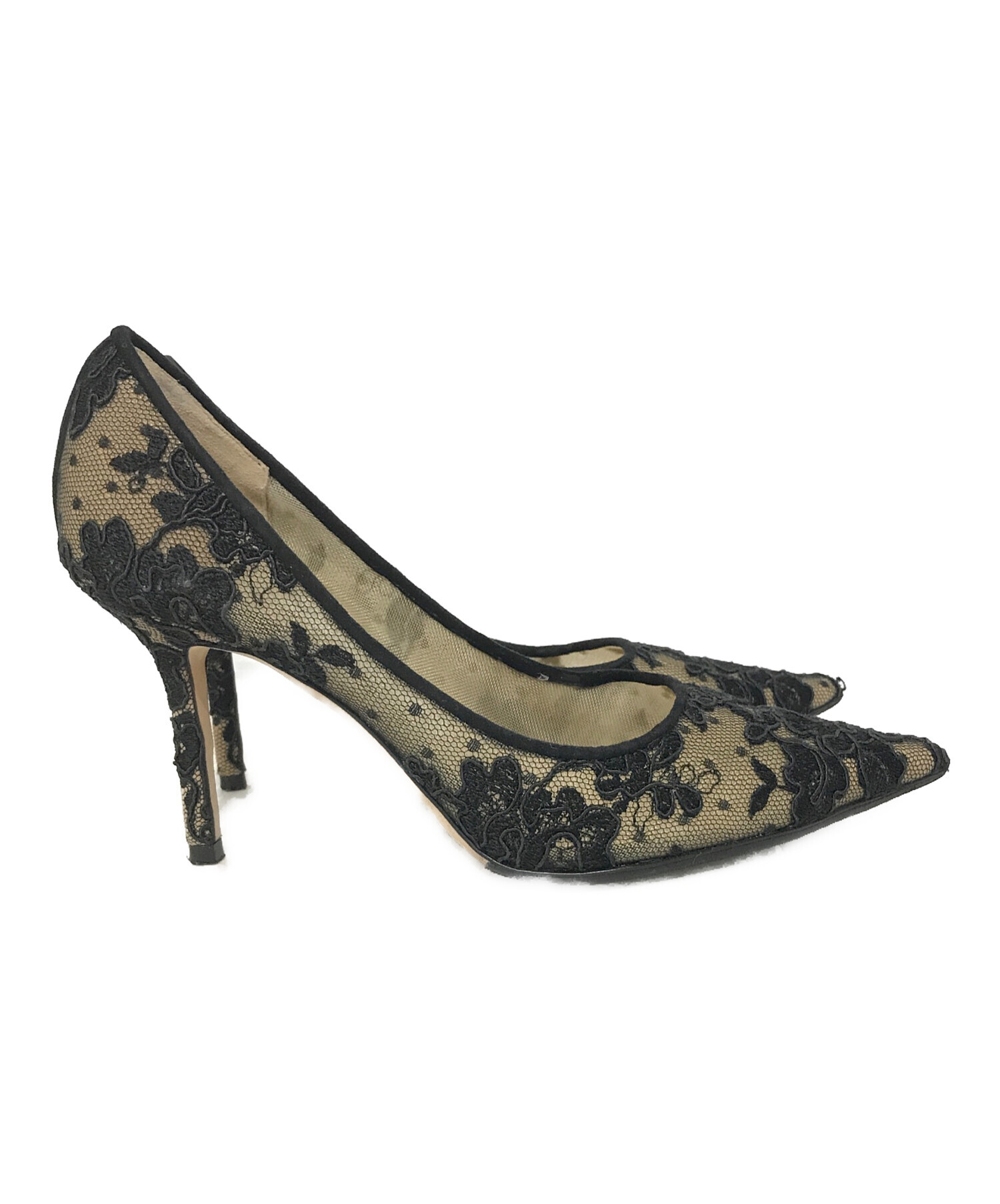 人気，送料無料 ジミーチュウ LOVE65 レース・ポインテッドトゥ パンプス