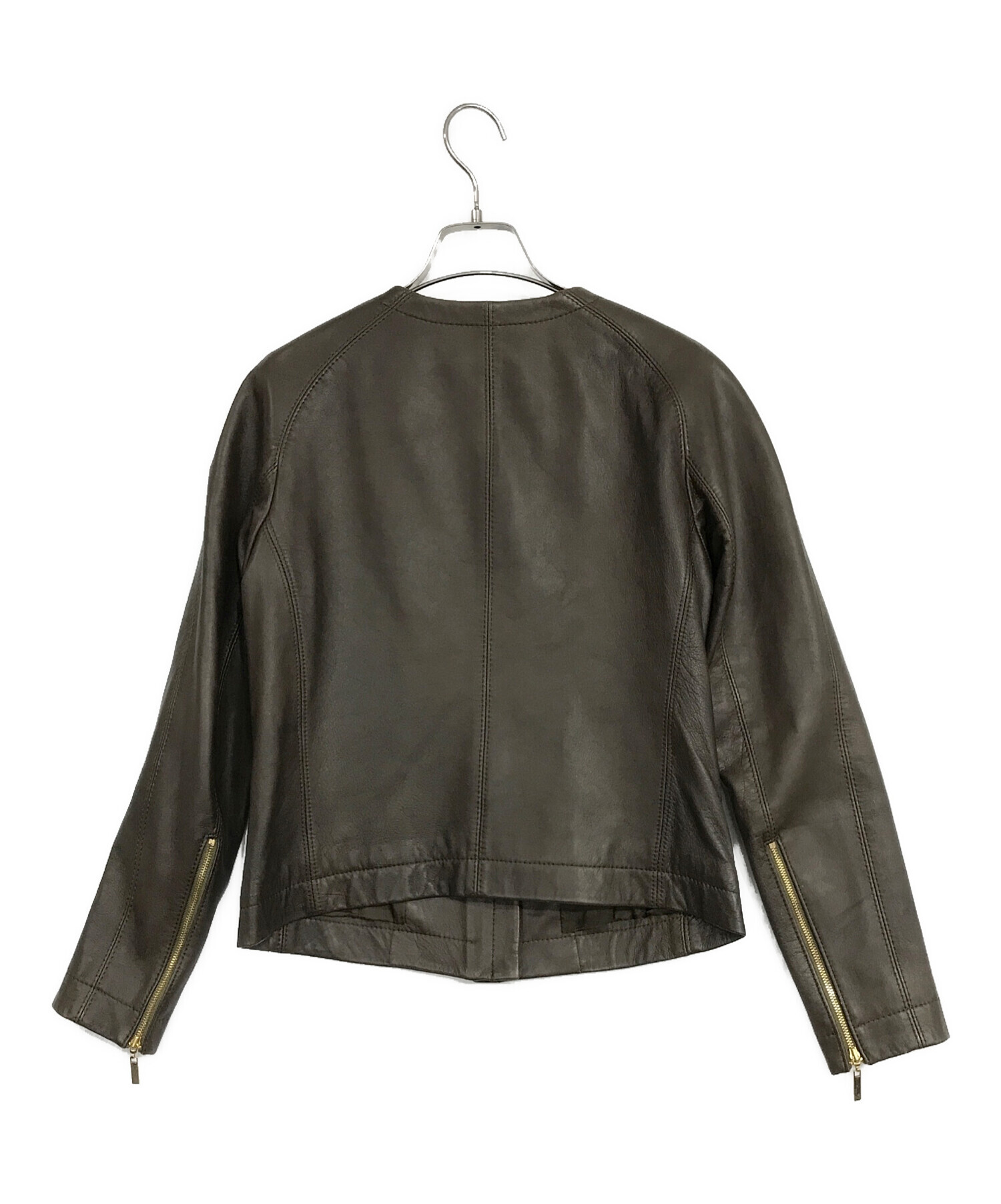 ジュンコシマダ JUNKO SHIMADA レザージャケット ノーカラー 黒 ジュンコシマダ JUNKO SHIMADA レザージャケット ノーカラー 黒