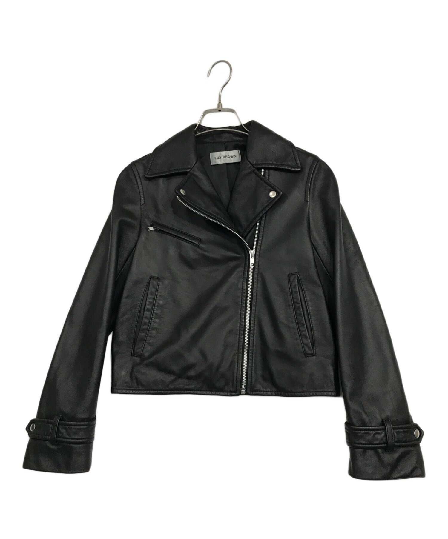 新品タグ付き✨LILY BROWN ダブルライダースジャケット 1サイズ 中古・古着通販】Lily Brown (リリーブラウン) ダブルライダース
