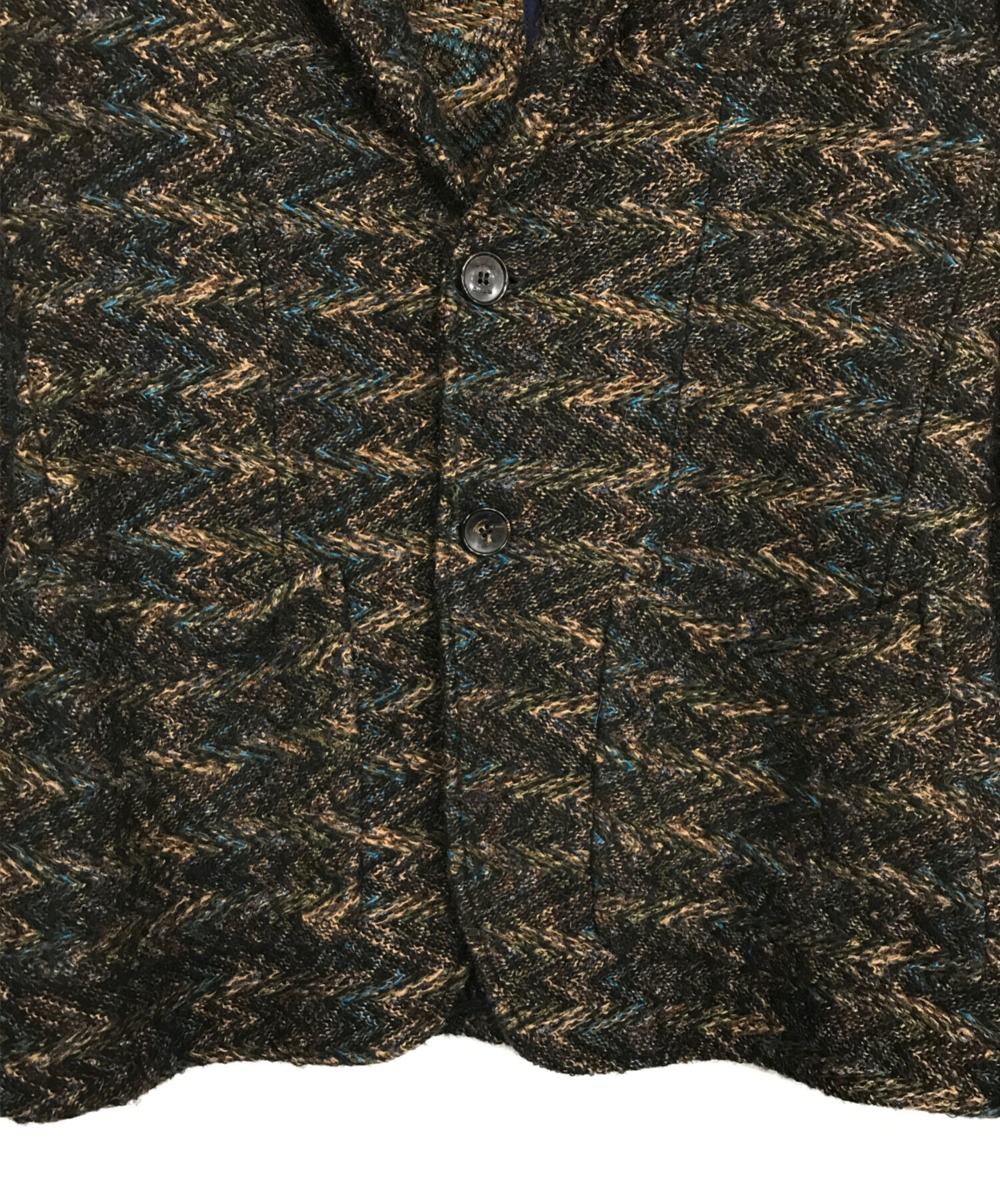 中古・古着通販】ETRO (エトロ) 総柄テーラードジャケット ブラウン