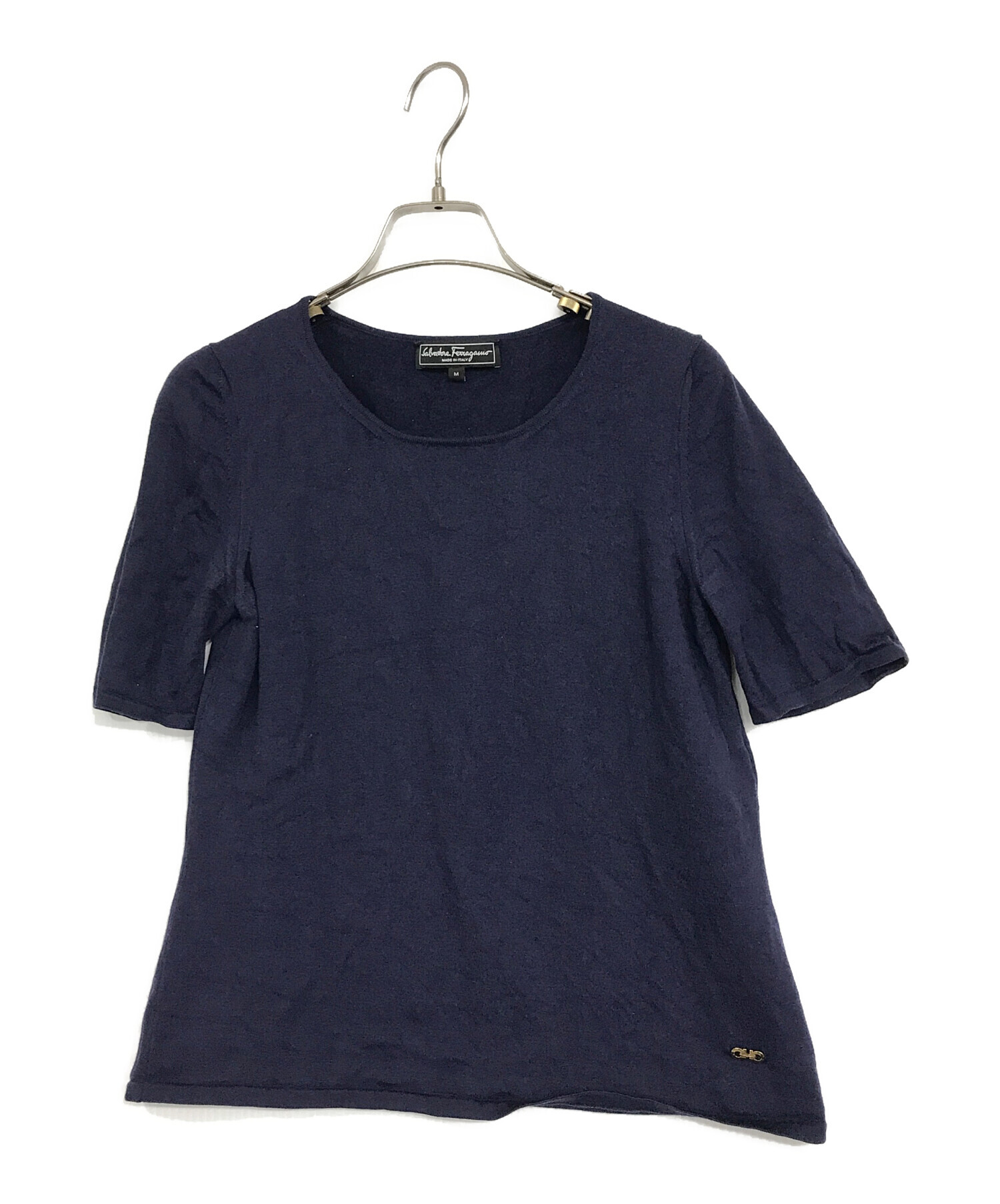 Salvatore Ferragamo 半袖ニットセーター Mサイズ Salvatore Ferragamo 