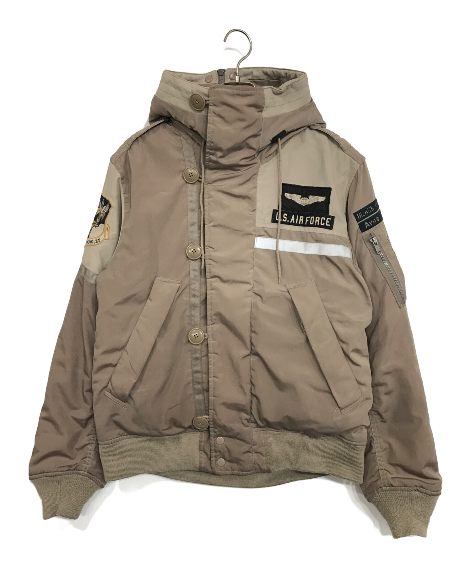 AVIREX×FREAK'S☆ミリタリージャケット、 N-2Bベージュ 中古・古着通販】AVIREX (アヴィレックス) N-2Bジャケット ベージュ