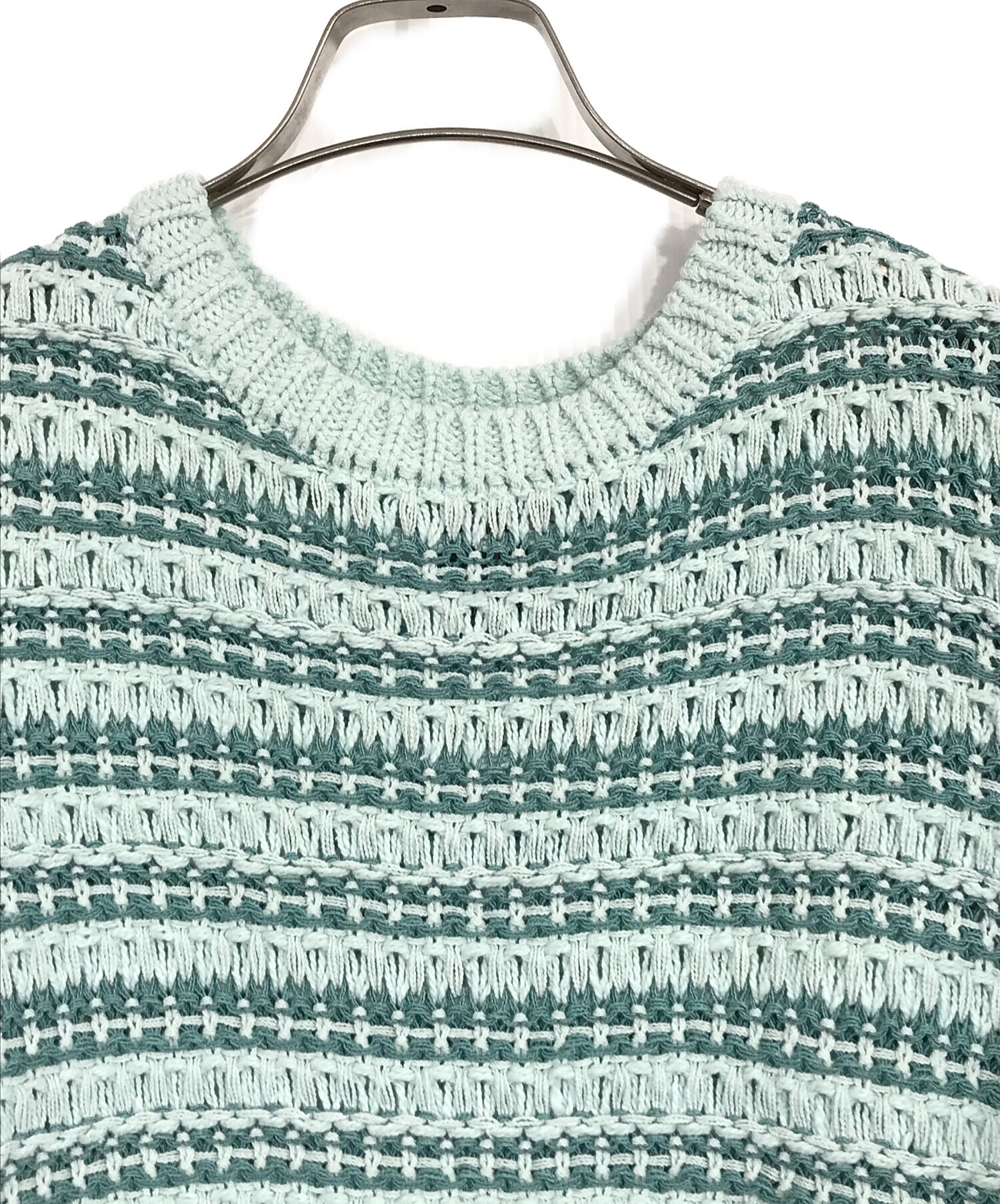 中古・古着通販】BATONER (バトナ―) LOW GAUGE MIX YARN CREW NECK 