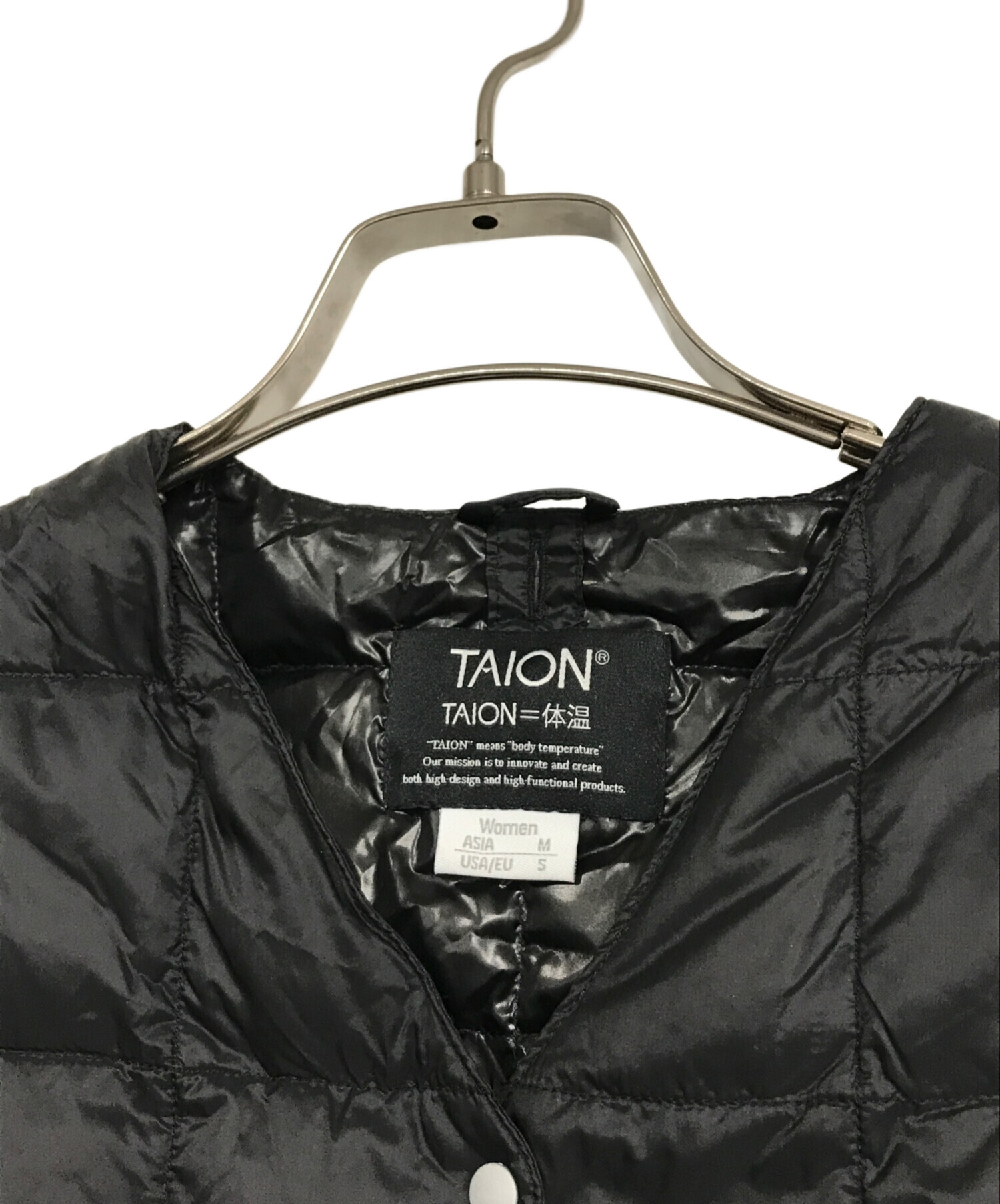 中古・古着通販】TAION (タイオン) キルティングコート ブラック 
