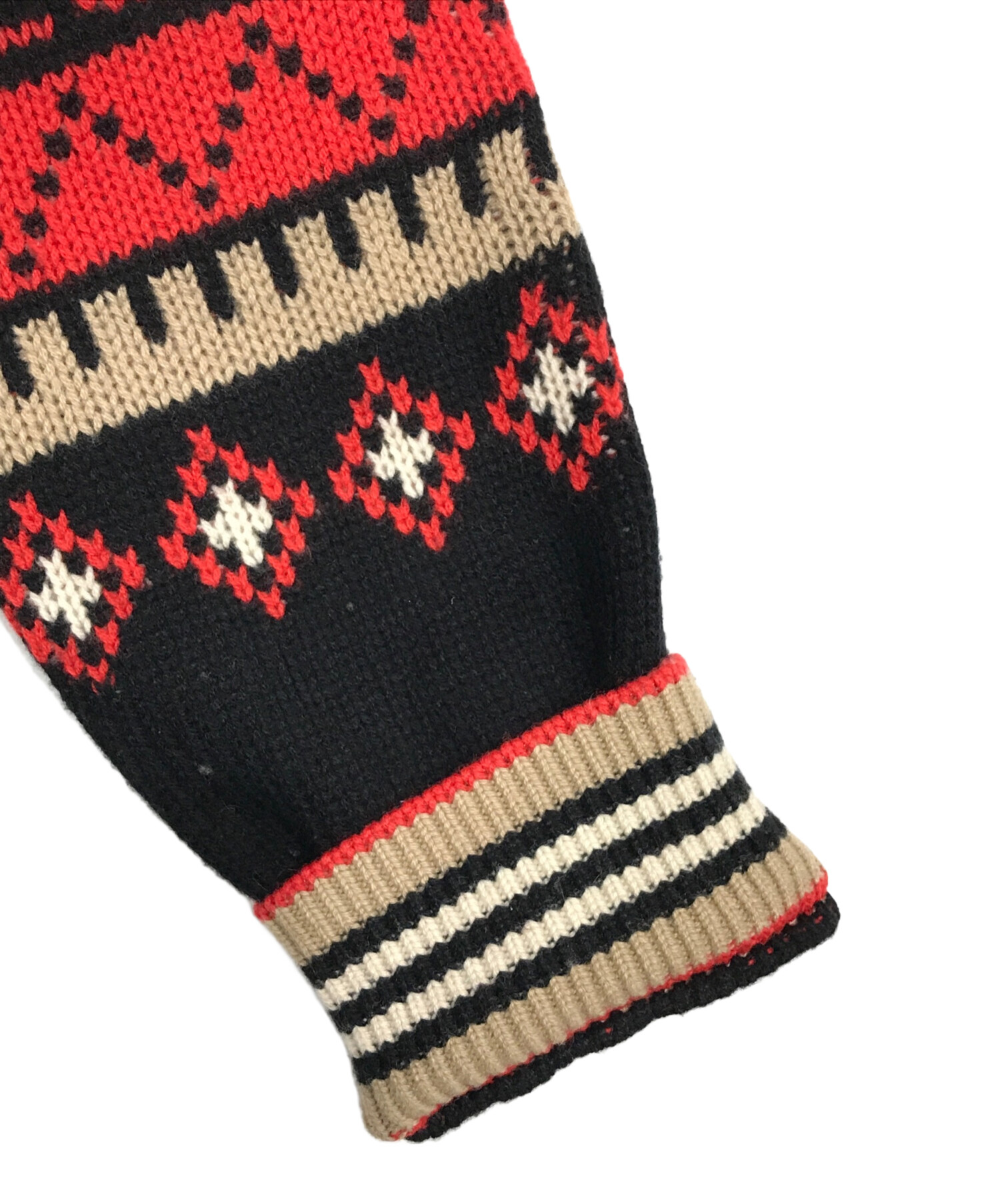 中古・古着通販】BURBERRY (バーバリー) 総柄ロゴカシミアニット