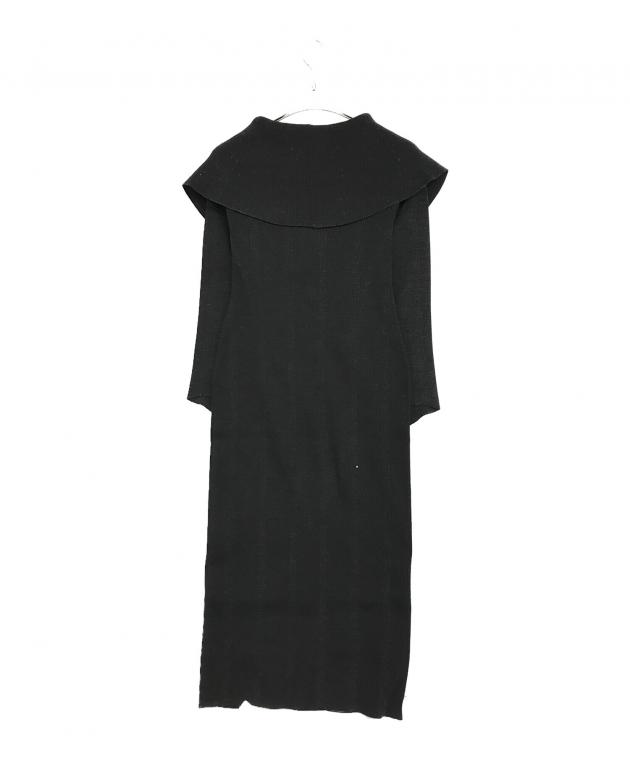 【m】ルナン　ロゴジップワンピース　ブラック m様専用】ルナン ロゴジップワンピース ブラック