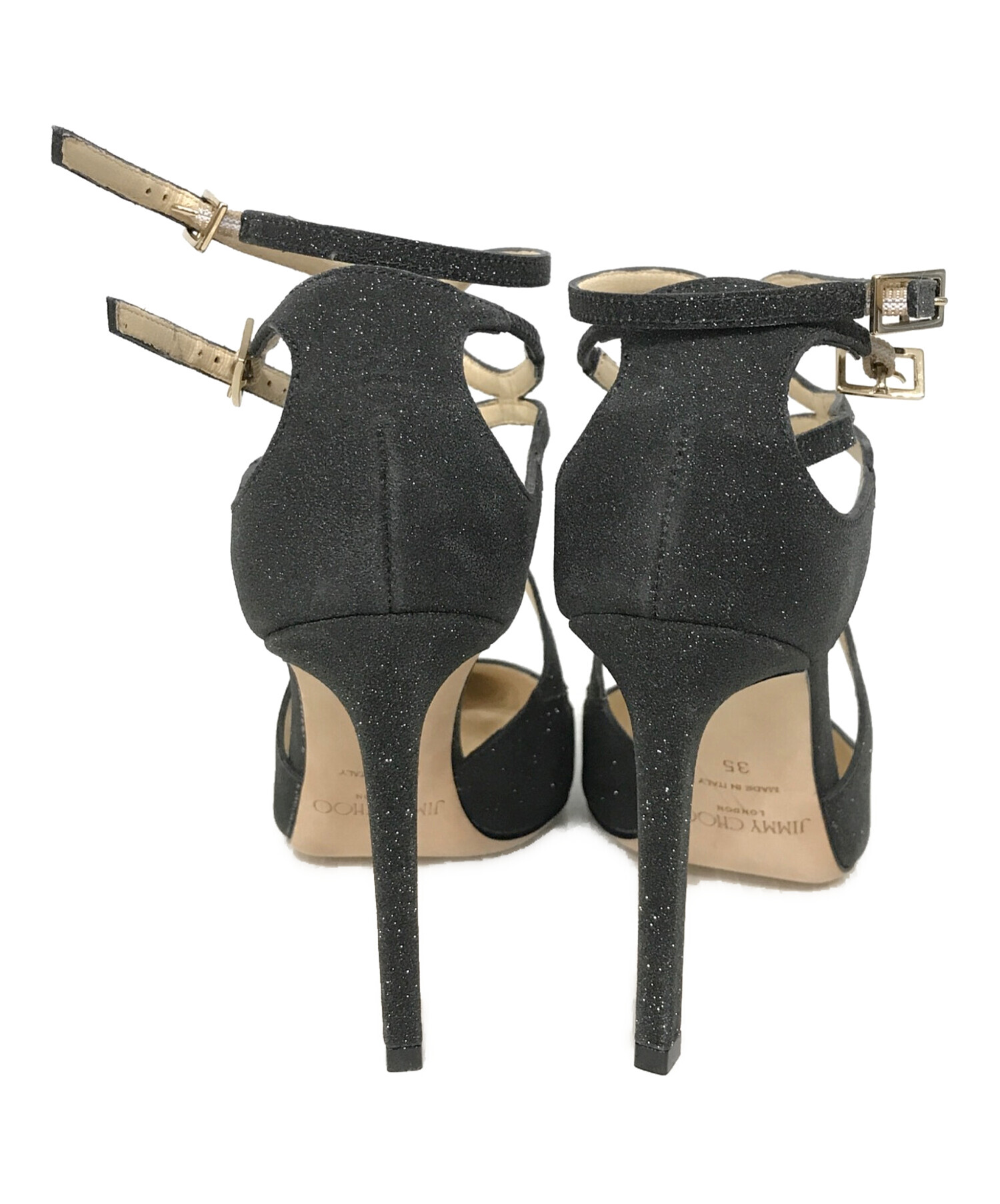 中古・古着通販】JIMMY CHOO (ジミーチュウ) lancer100 ブラック 中古・古着通販】JIMMY CHOO (ジミーチュウ) lancer100 ブラック