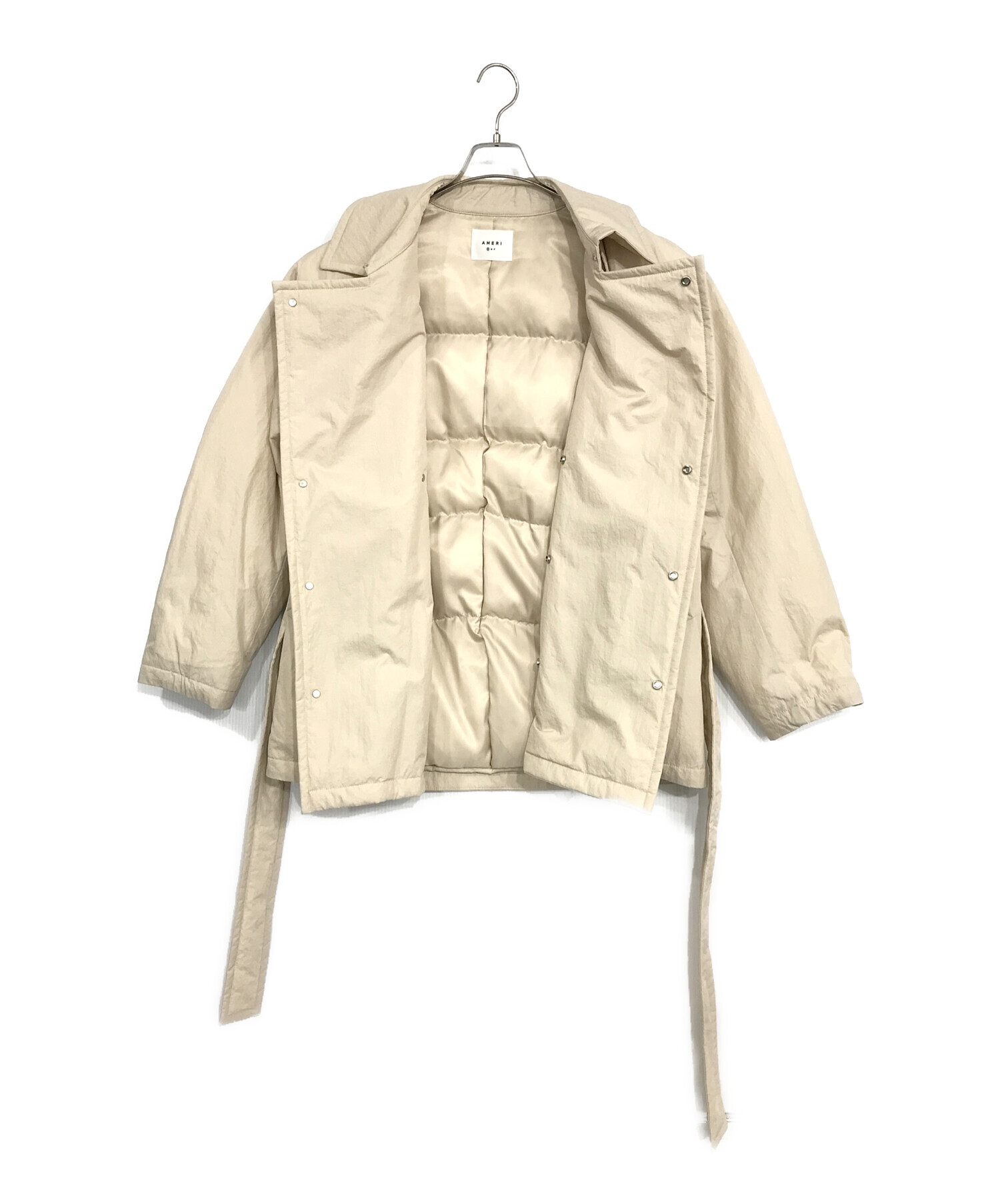 中古・古着通販】AMERI (アメリ) LADY OVER ECO DOWN COAT ベージュ