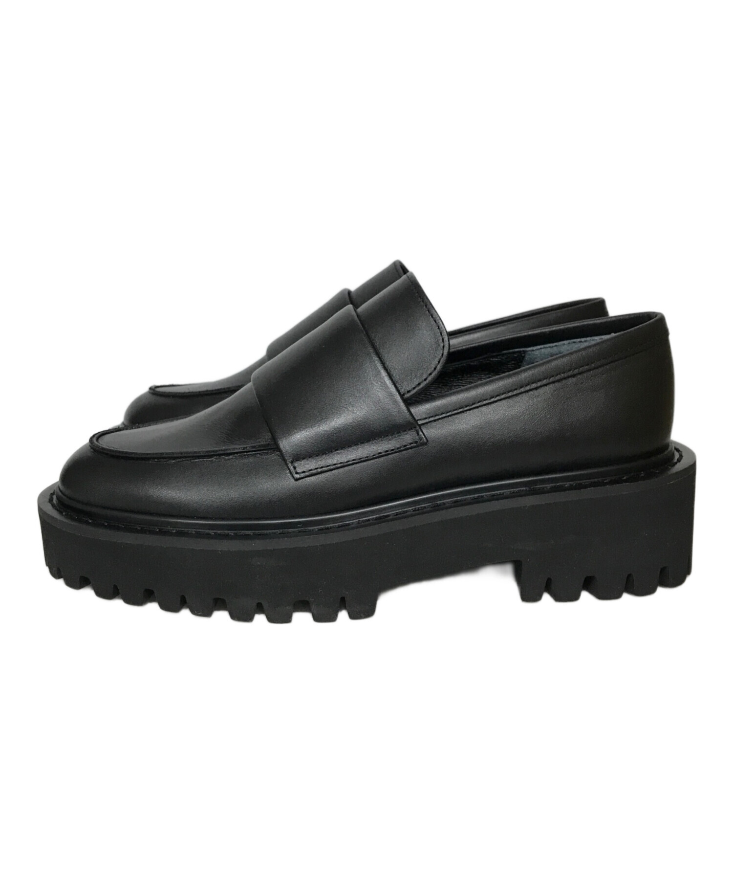 MARW united arrowsブラックレザー厚底ローファー 中古・古着通販】MARW UNITED ARROWS (マルゥ ユナイテッドアローズ
