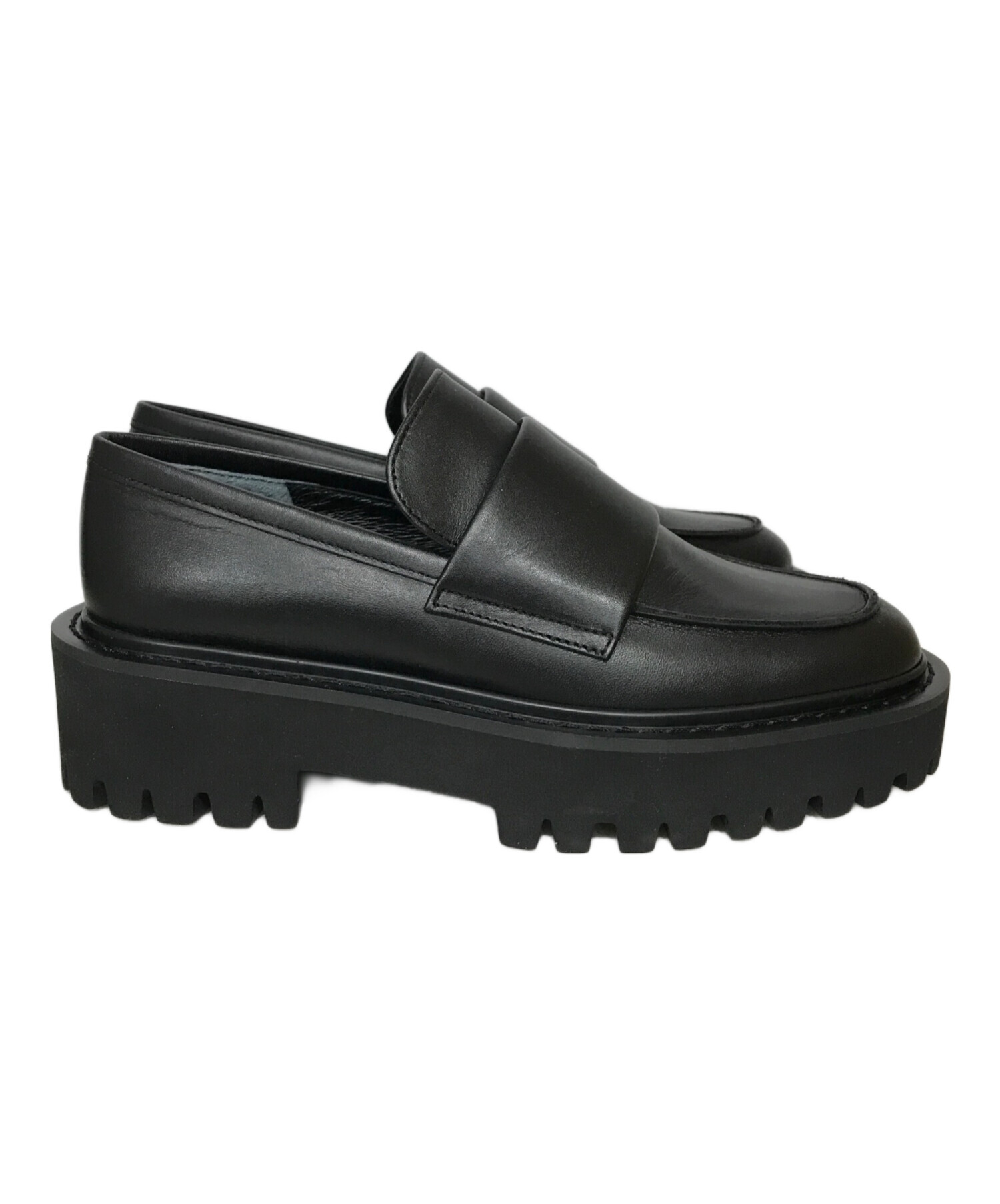 【アッパー美品】MARW UNITED ARROWS 24 厚底 ローファー 黒 中古・古着通販】MARW UNITED ARROWS (マルゥ ユナイテッドアローズ