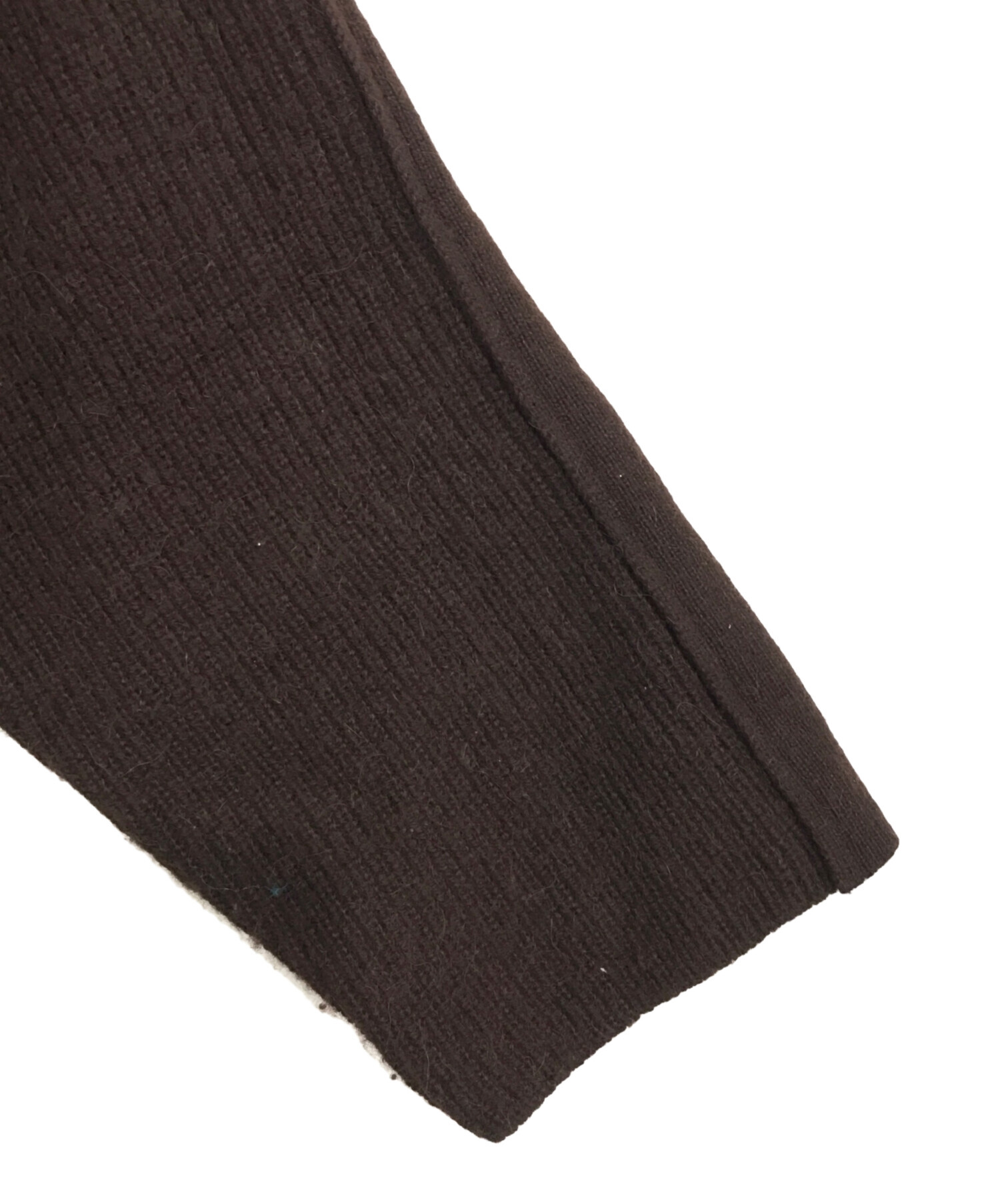 中古・古着通販】YOKE (ヨーク) 7G ALPACA WOOL CARDIGAN RIB STITCH 