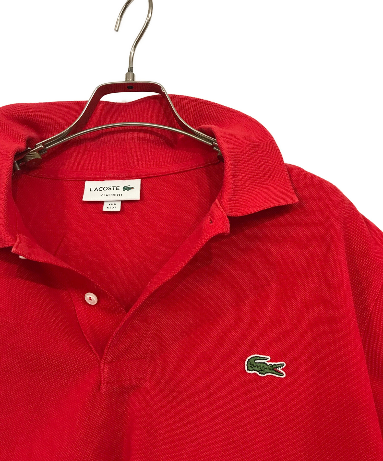LACOSTE ポロシャツ US XL 新品未使用品 中古・古着通販】LACOSTE (ラコステ) ポロシャツ レッド サイズ:US XL