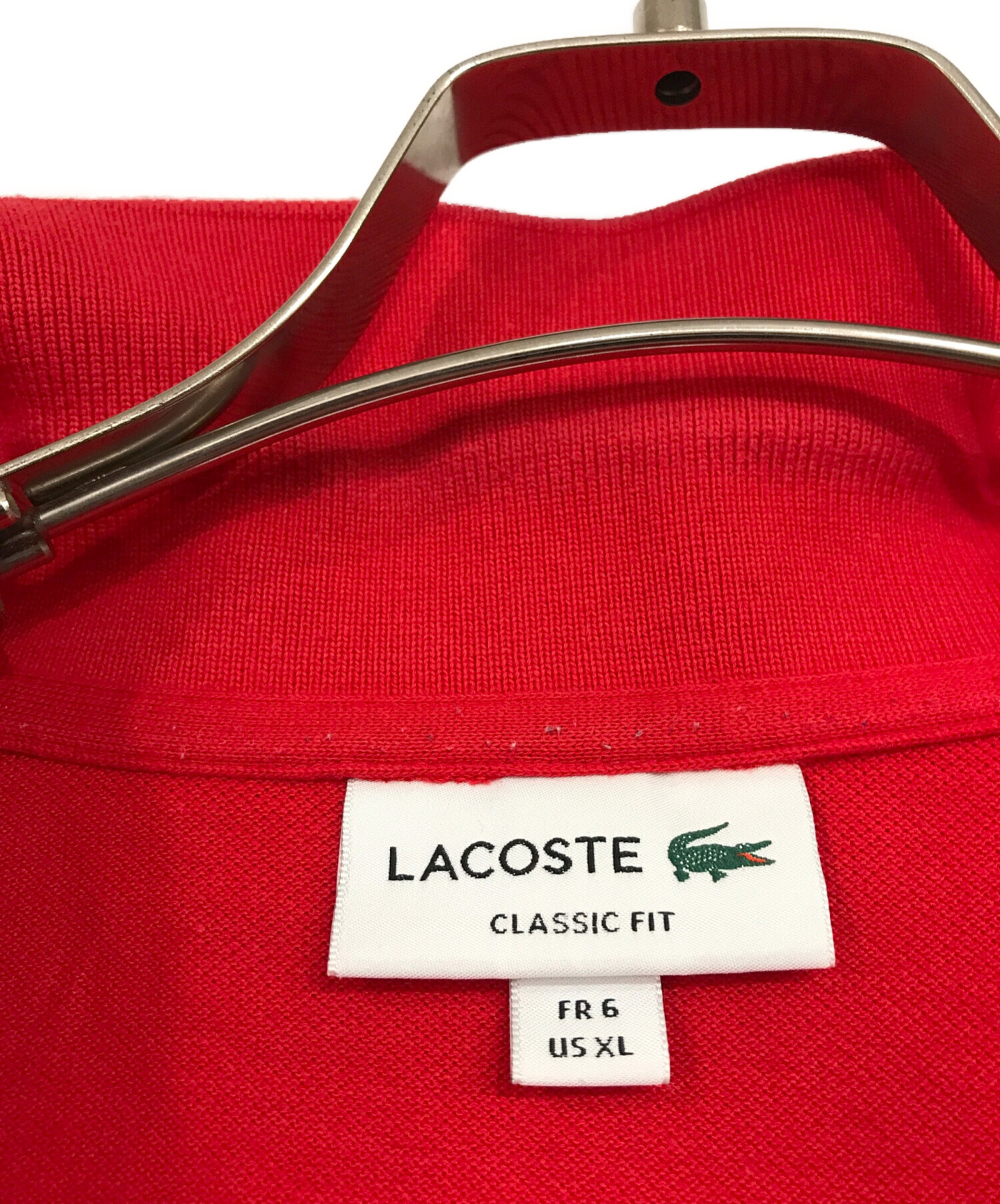 中古・古着通販】LACOSTE (ラコステ) ポロシャツ レッド サイズ:US XL